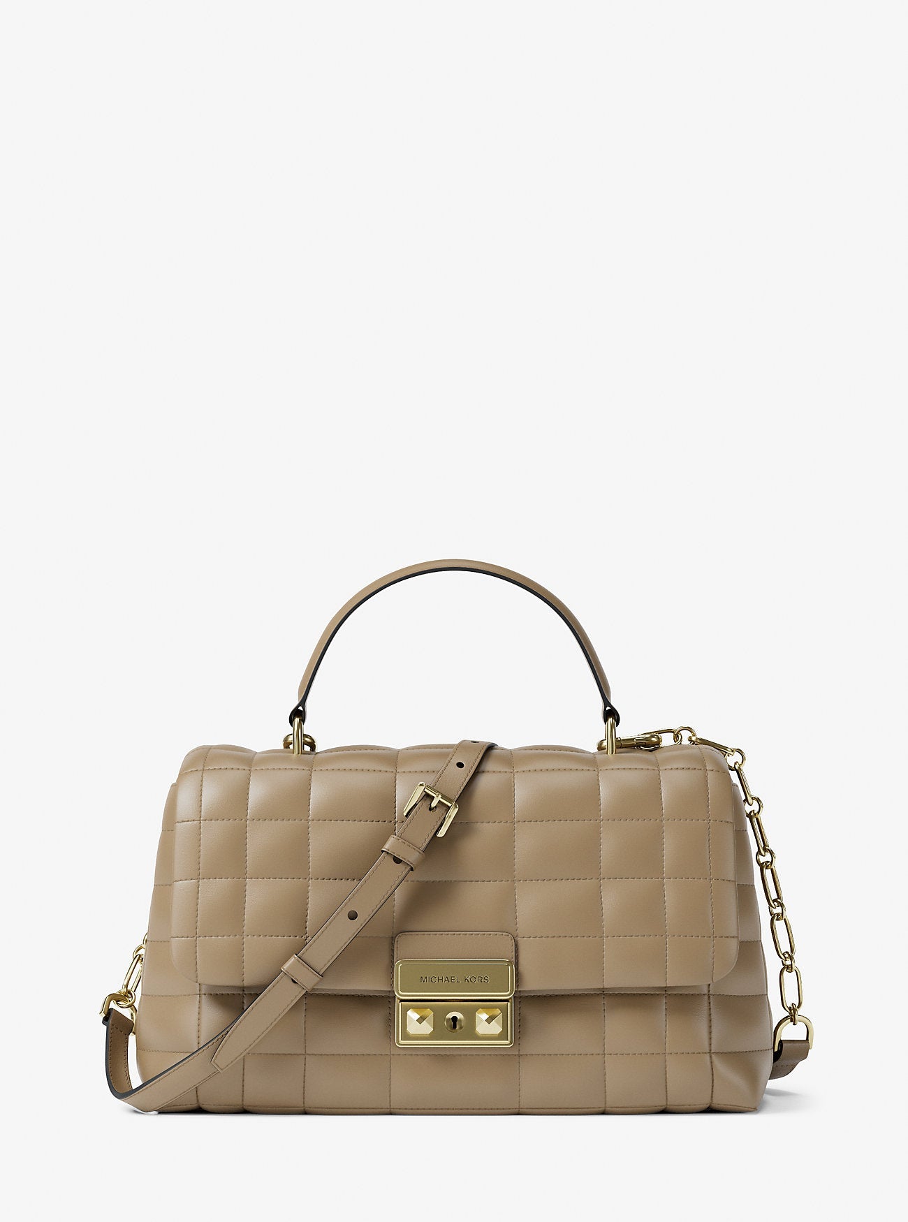 Tribeca Medium Quilted Leather Satchel Designer Handbag Fashion Shoulder Bag