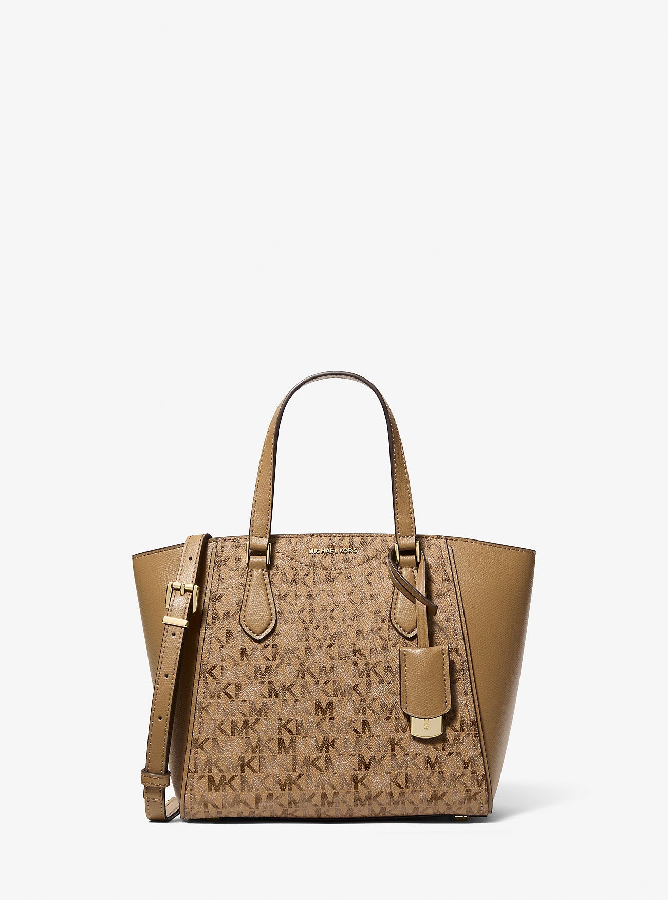 Taryn Small Signature Logo and Leather Convertible Crossbody Bag Designer Handbag Fashion Shoulder Bag