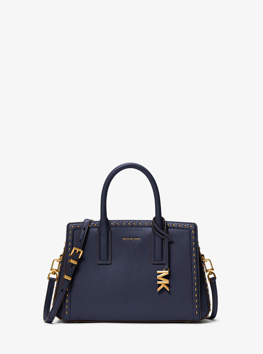 Laila Small Studded Leather Satchel Designer Handbag Fashion Shoulder Bag