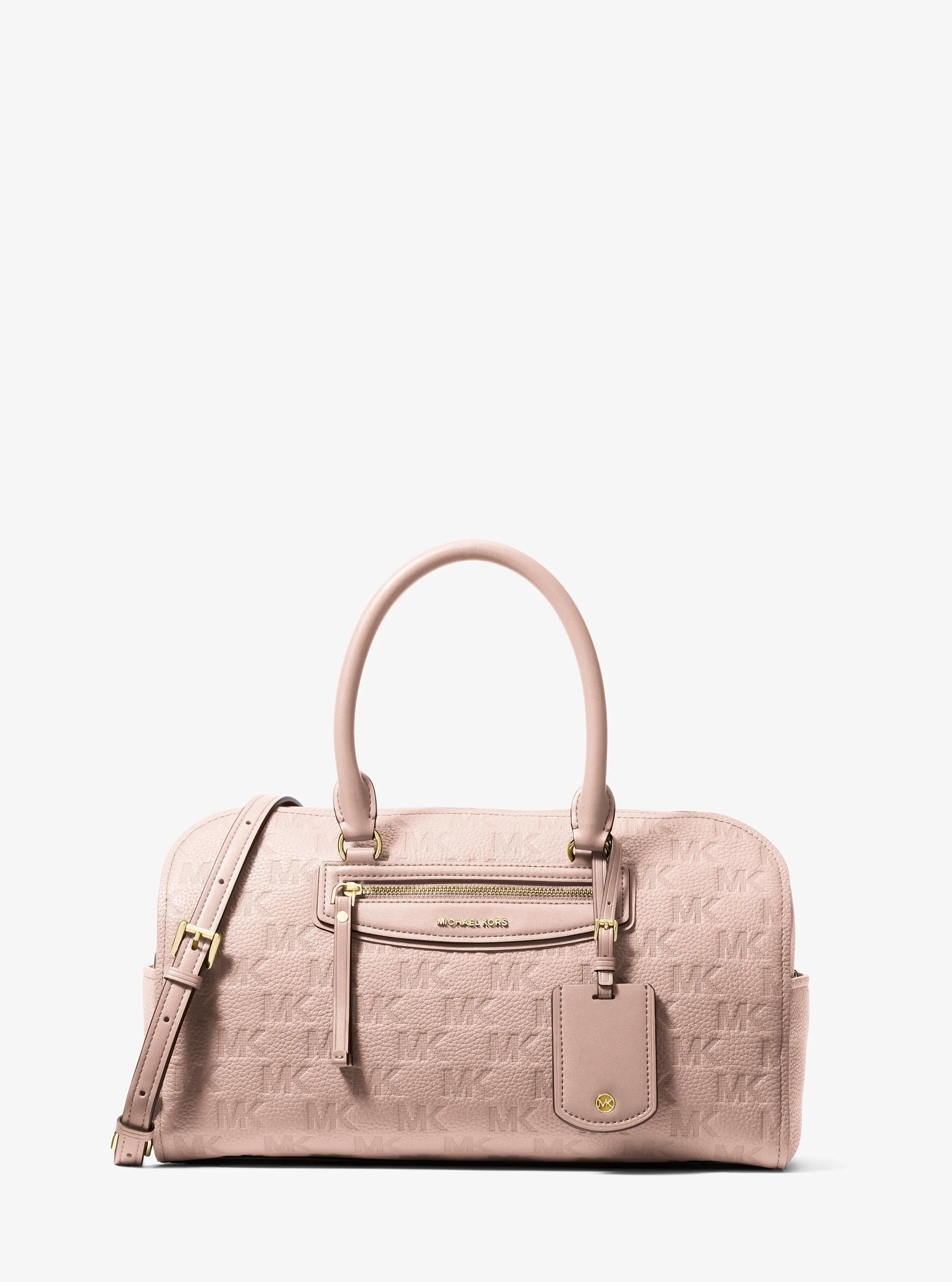 Jet Set Travel Medium Logo Embossed Leather Duffel Crossbody Bag Designer Handbag Fashion Shoulder Bag
