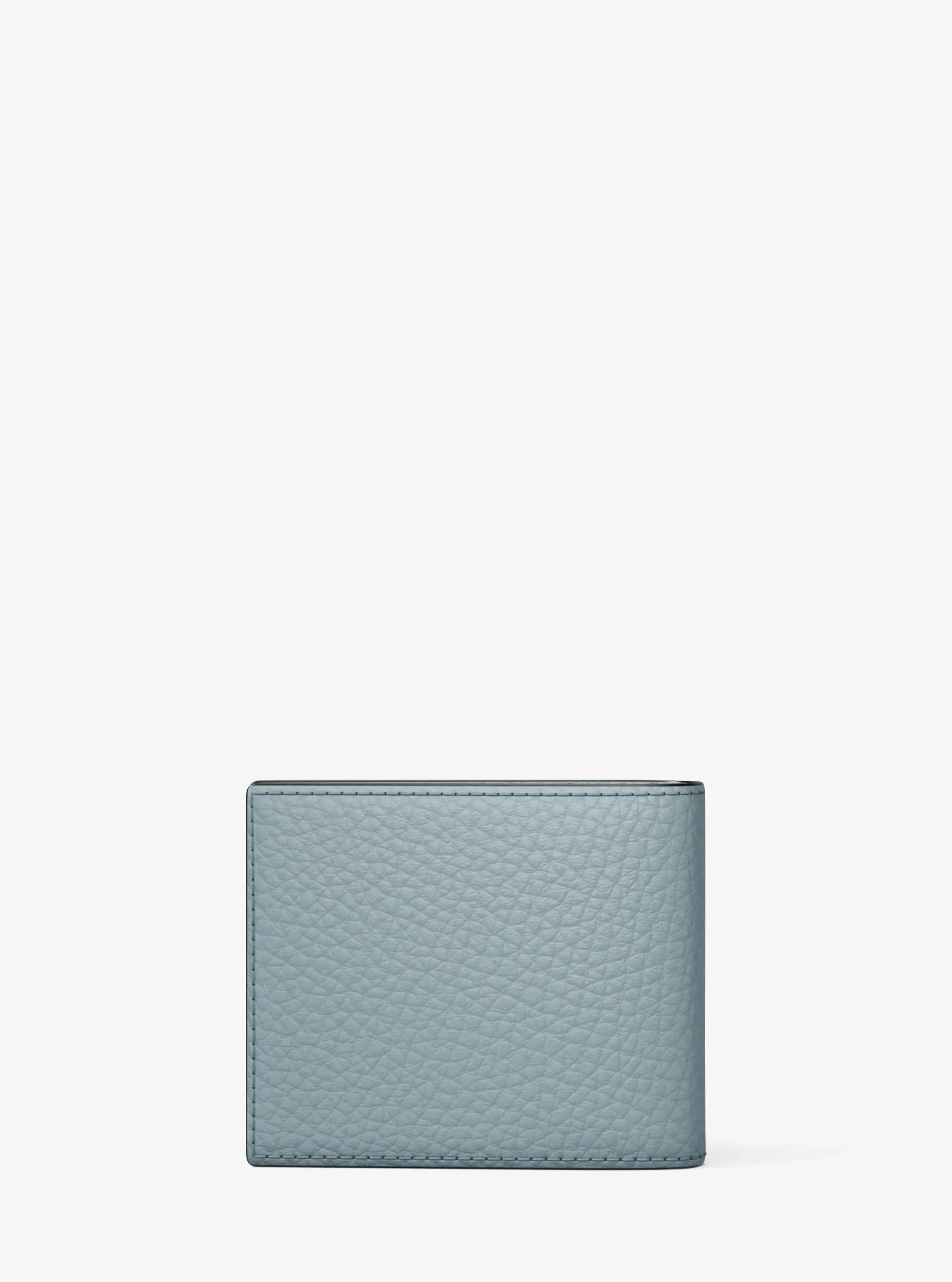 Hudson Pebbled Leather Billfold Wallet Designer Wallet Card Holder