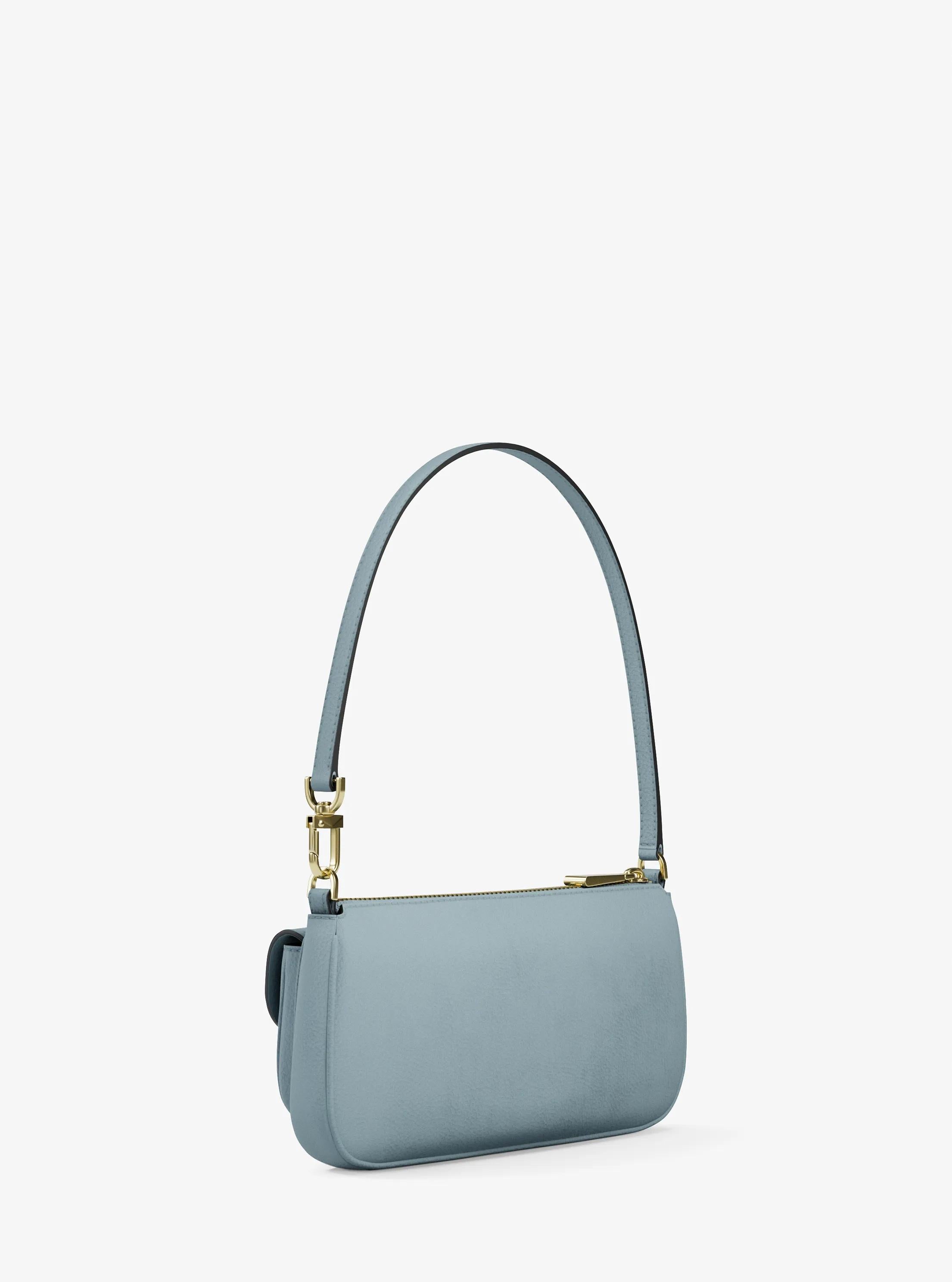 Zoe Small Suede Convertible Pochette Designer Handbag Fashion Shoulder Bag