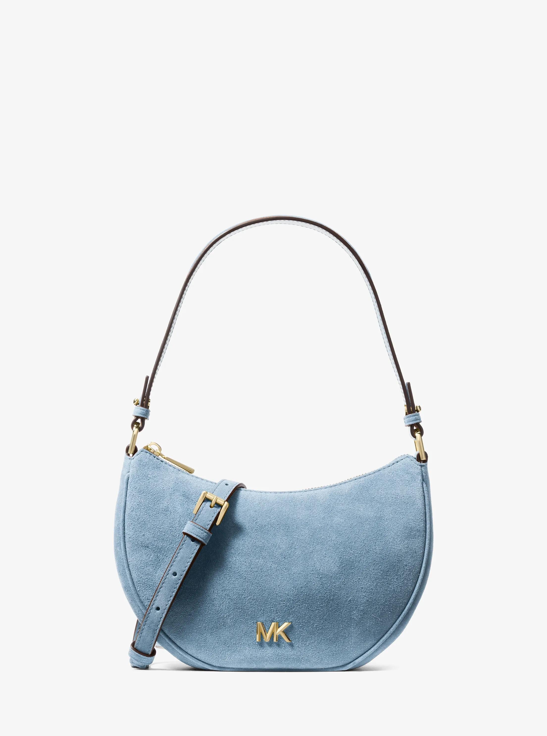 Kyla Small Suede Convertible Pochette Designer Handbag Fashion Shoulder Bag