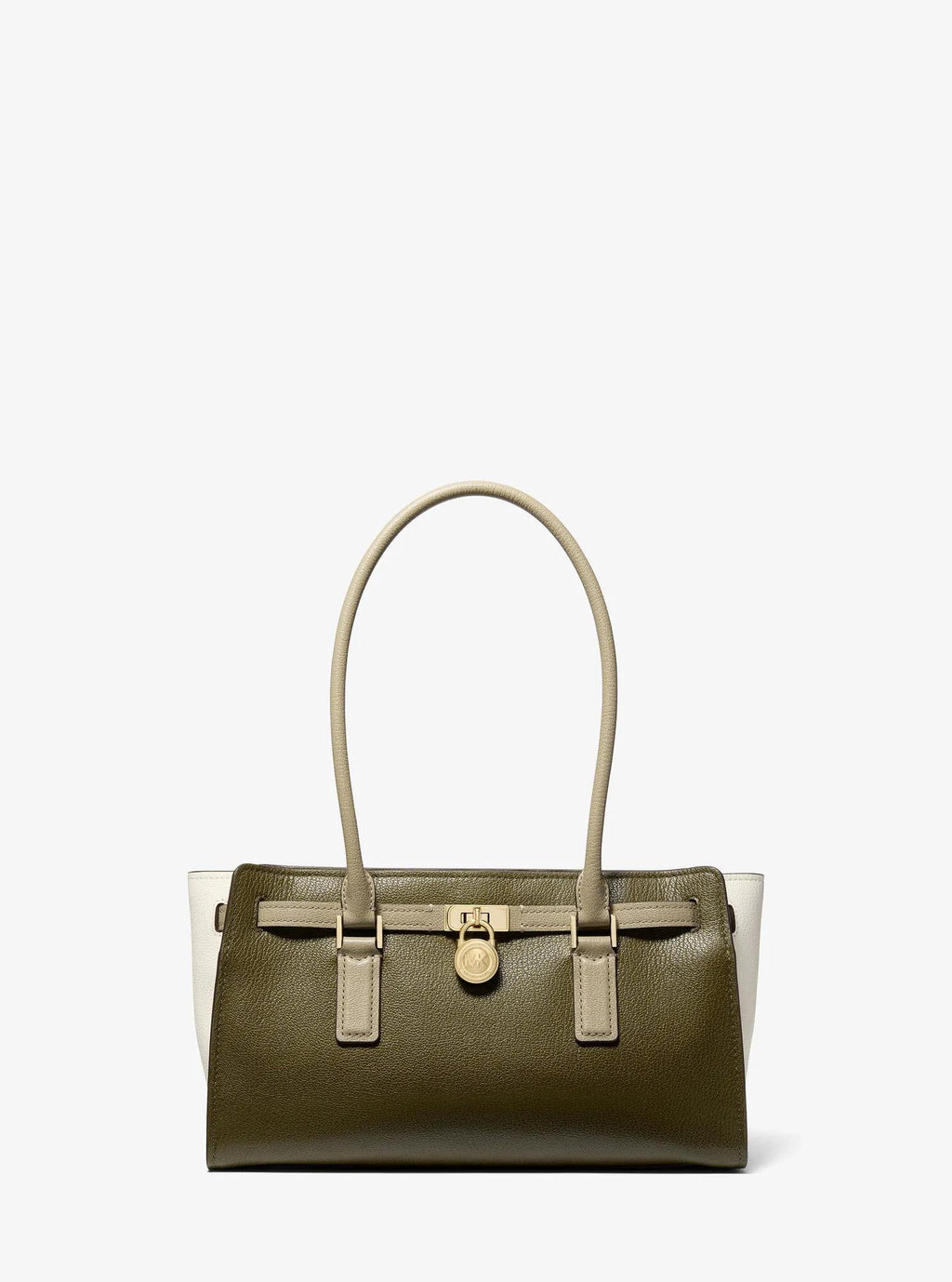 Hamilton Moderne Small Color-Blocked Leather Satchel Designer Handbag Fashion Shoulder Bag