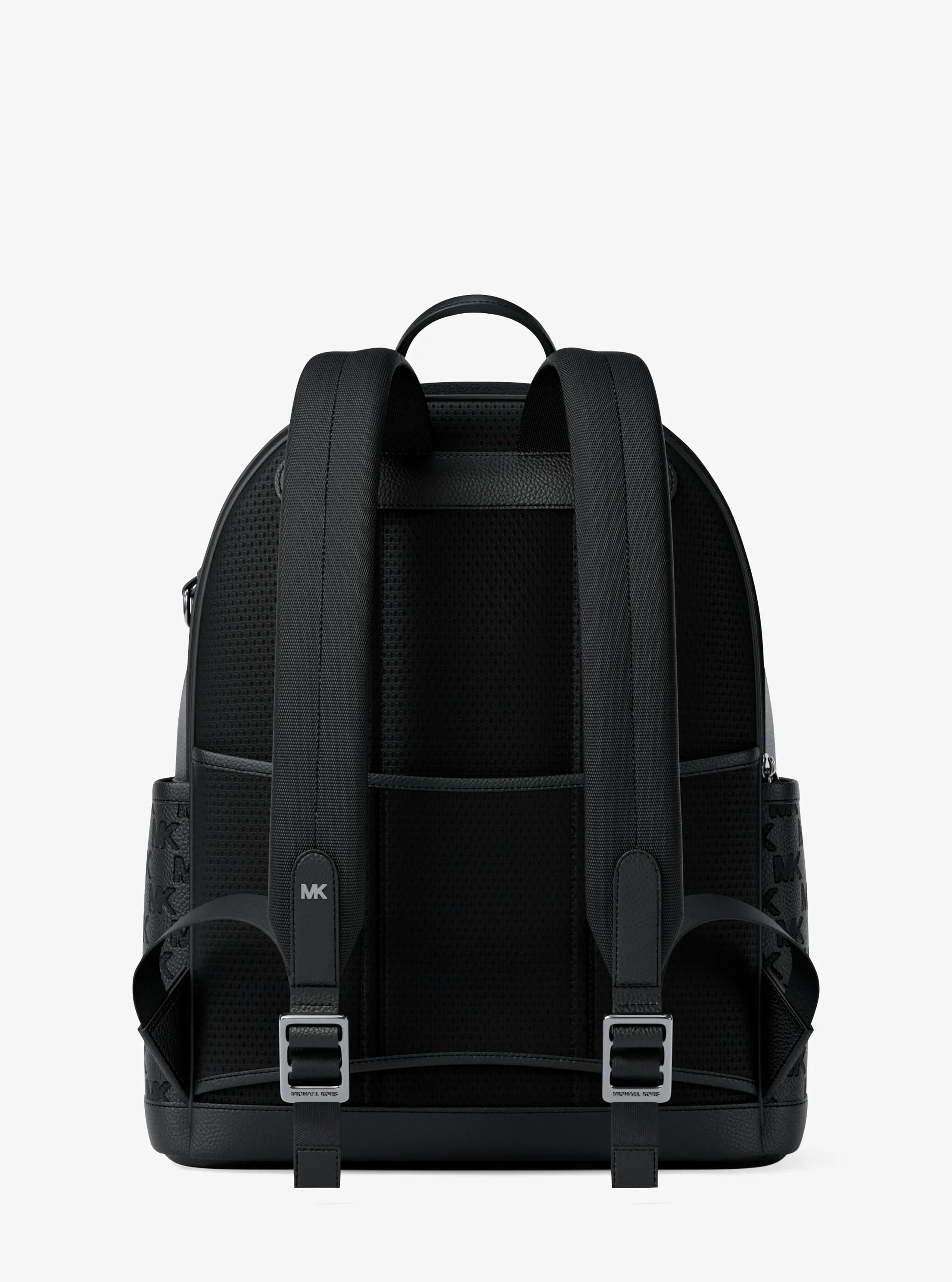Jet Set Medium Logo Debossed Pebbled Leather Backpack Popular Style Fashion Accessory