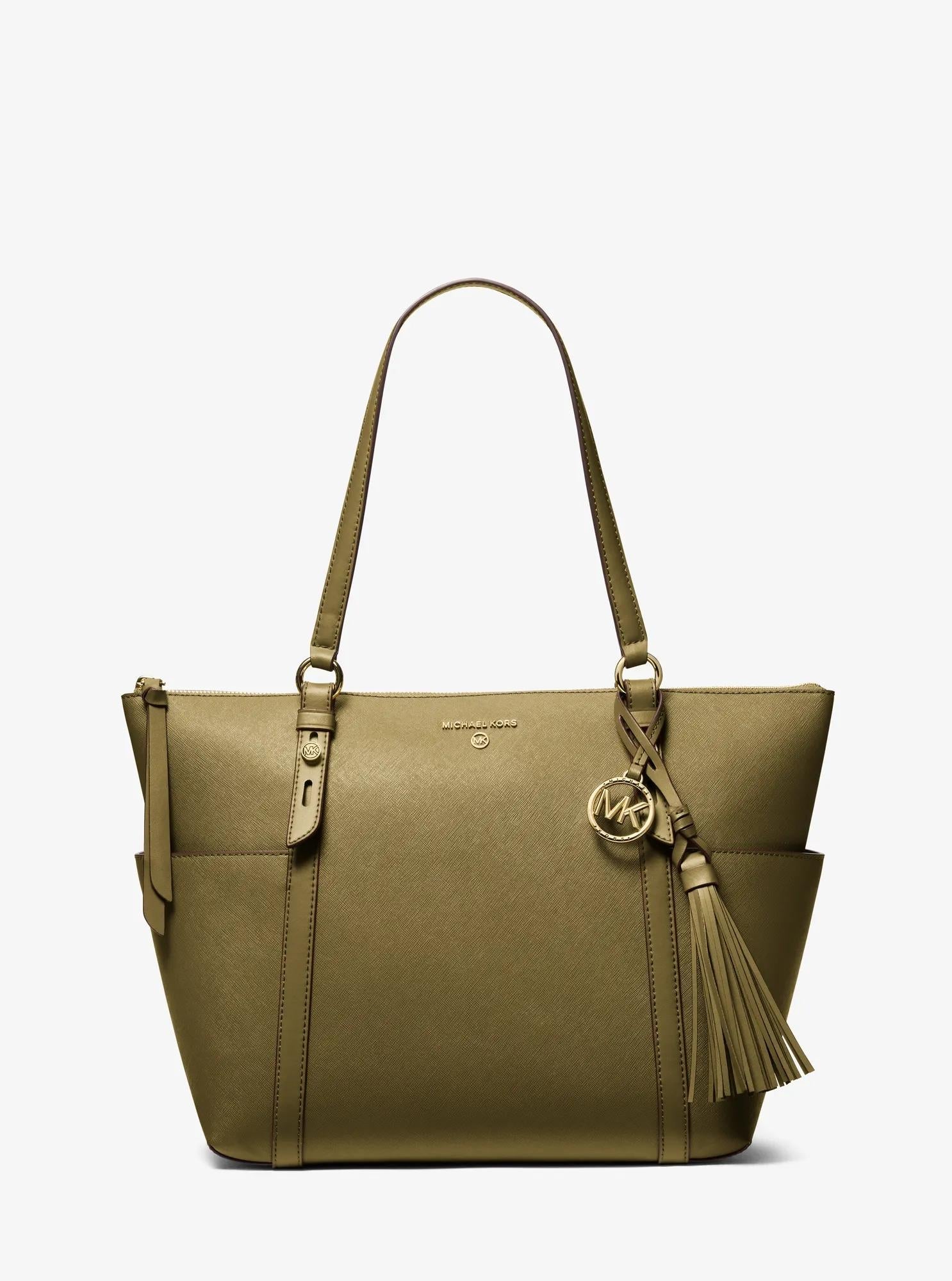 Sullivan Large Saffiano Leather Top-Zip Tote Bag Designer Handbag Fashion Shoulder Bag