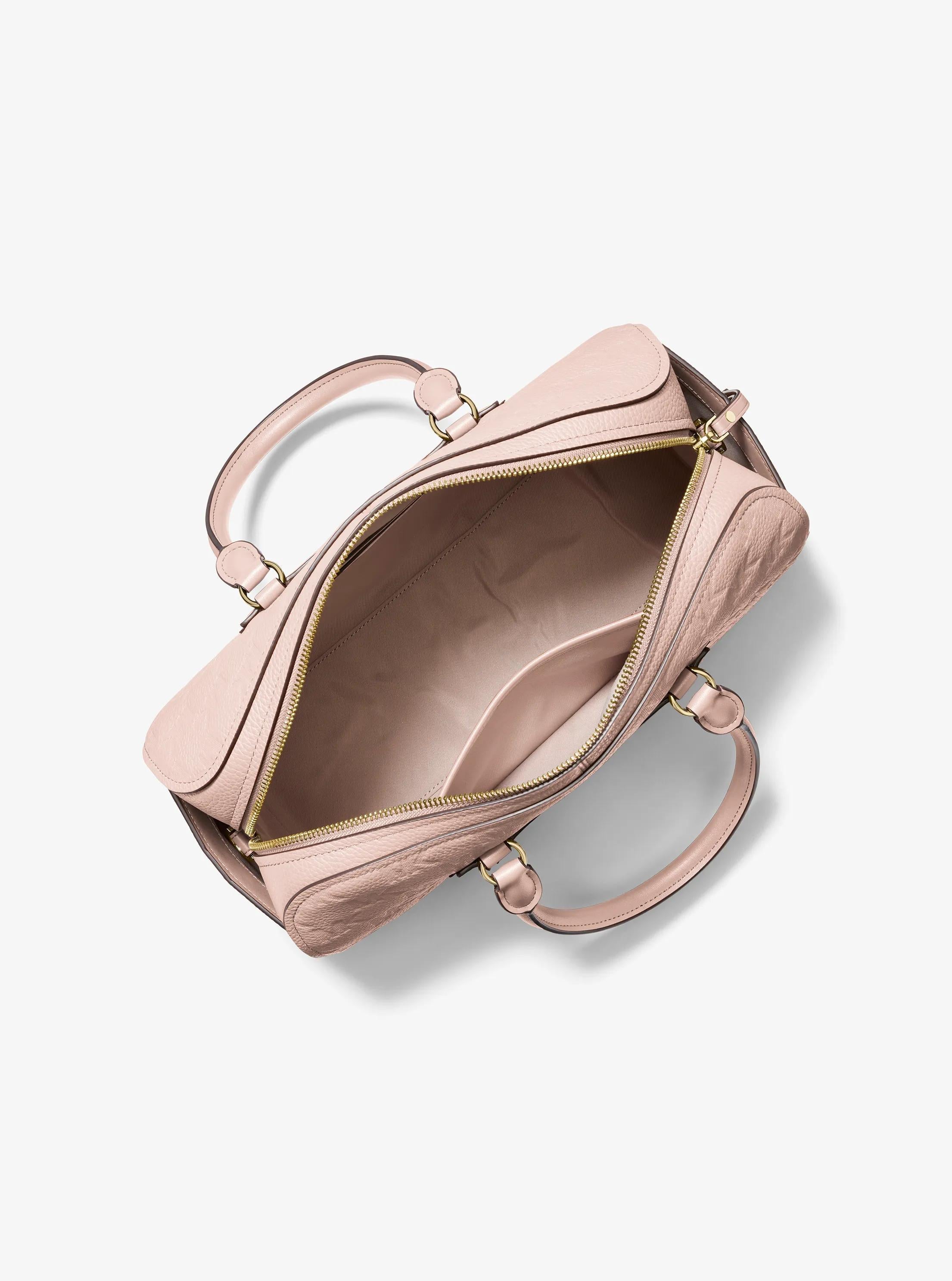 Jet Set Travel Medium Logo Embossed Leather Duffel Crossbody Bag Designer Handbag Fashion Shoulder Bag