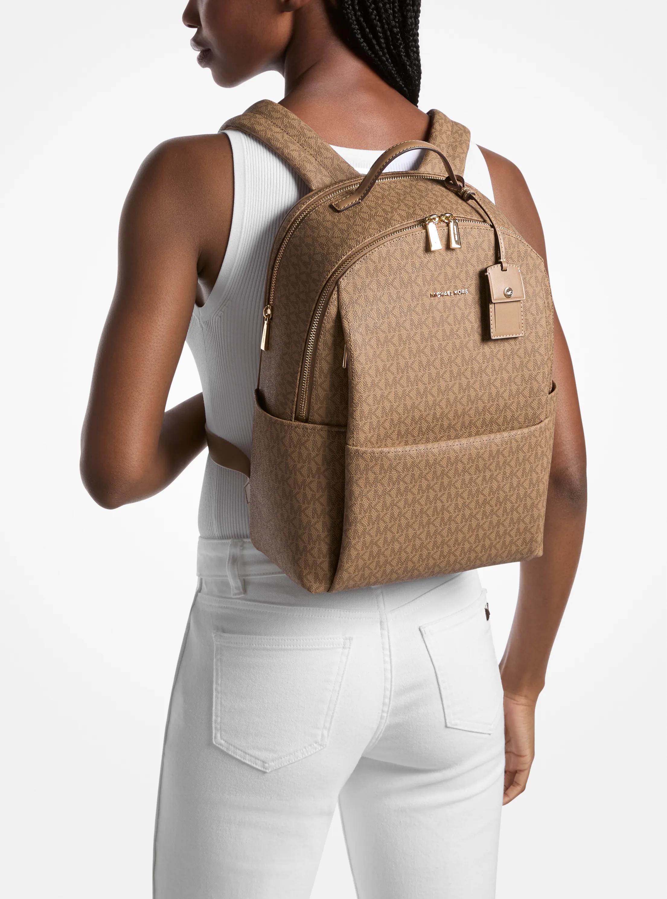 Sable Large Signature Logo Backpack Designer Handbag Fashion Shoulder Bag