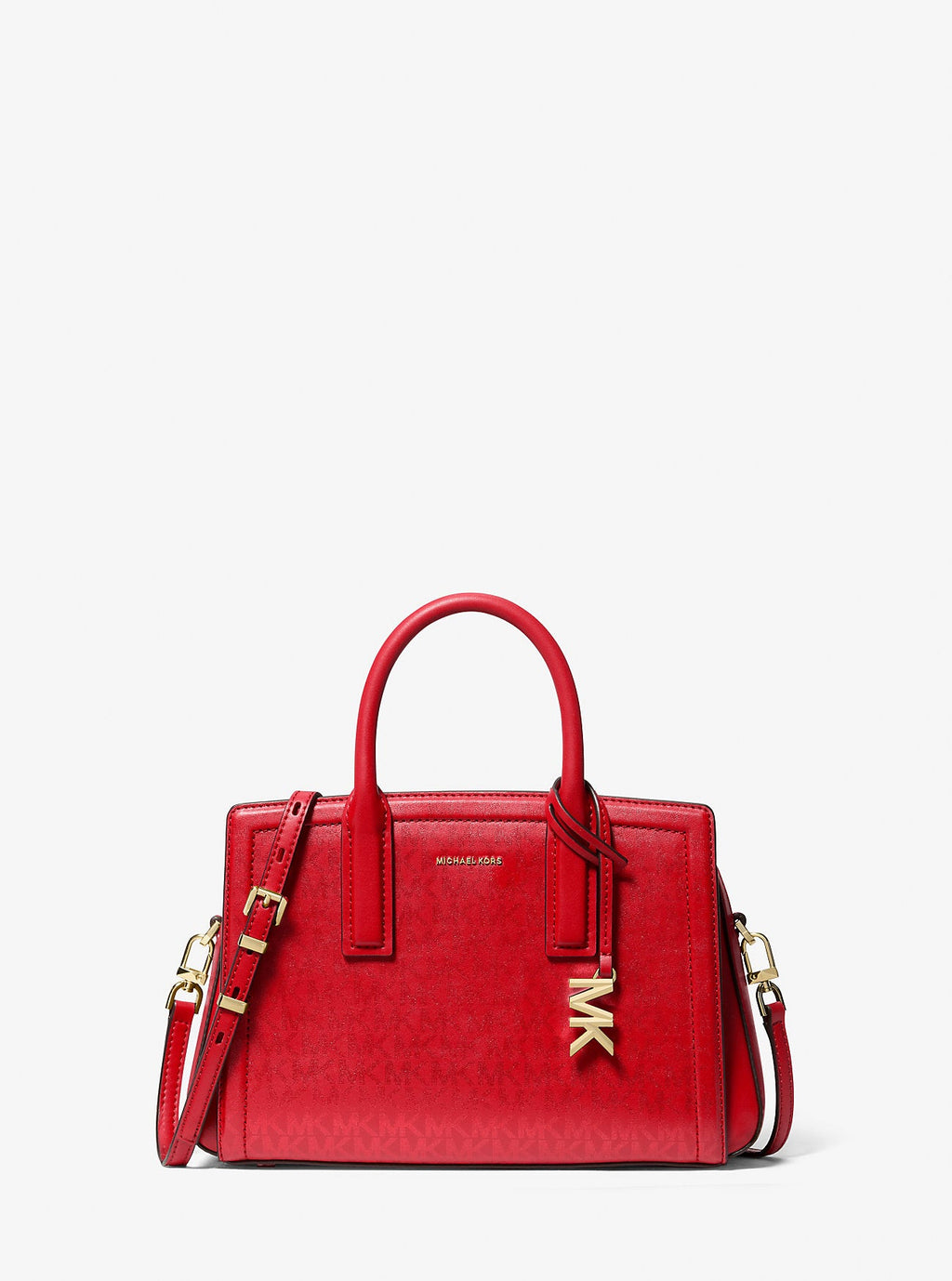 Laila Small Metallic Signature Logo Satchel Designer Handbag Fashion Shoulder Bag