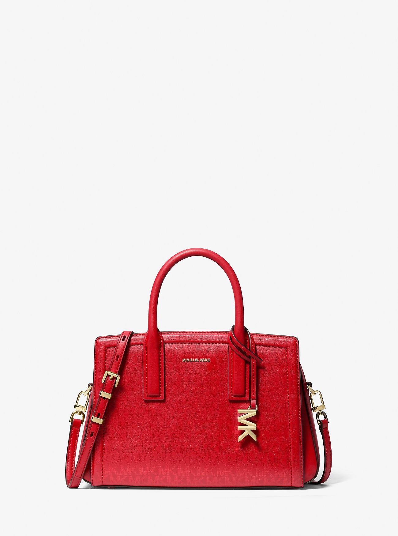 Laila Small Metallic Signature Logo Satchel Designer Handbag Fashion Shoulder Bag
