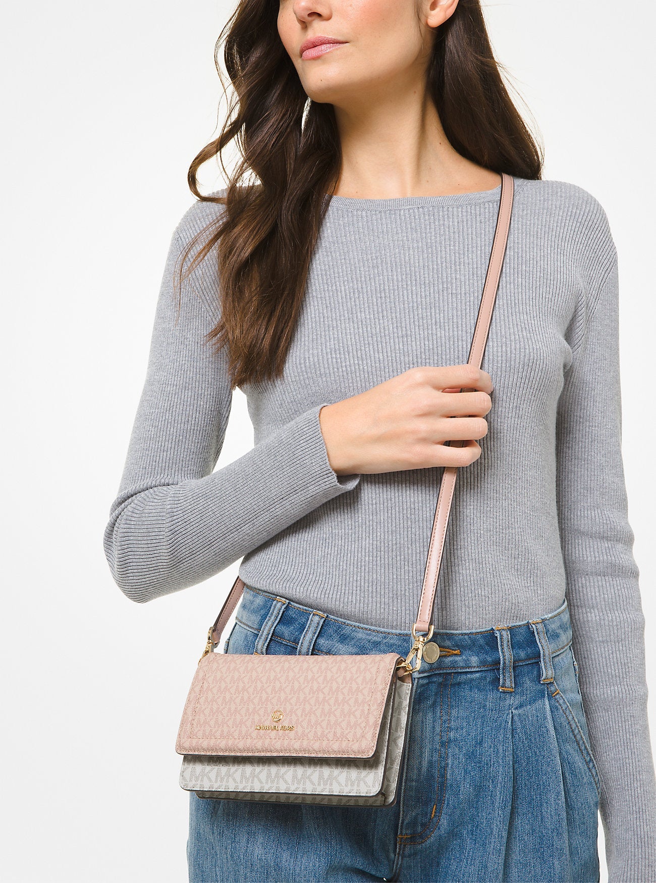 Jet Set Small Two-Tone Logo Smartphone Crossbody Bag Designer Handbag Fashion Shoulder Bag