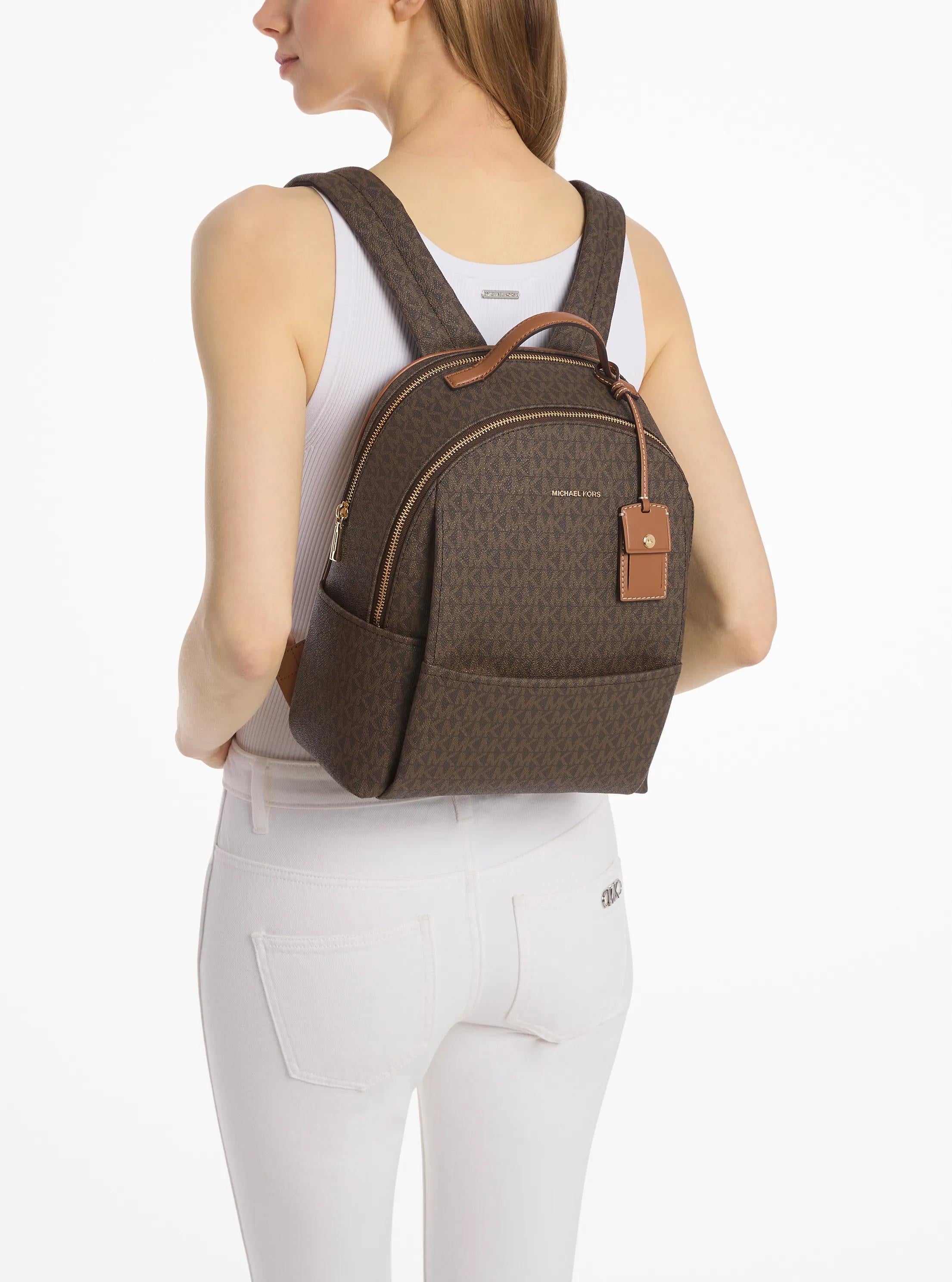 Sable Medium Signature Logo Backpack Designer Handbag Fashion Shoulder Bag