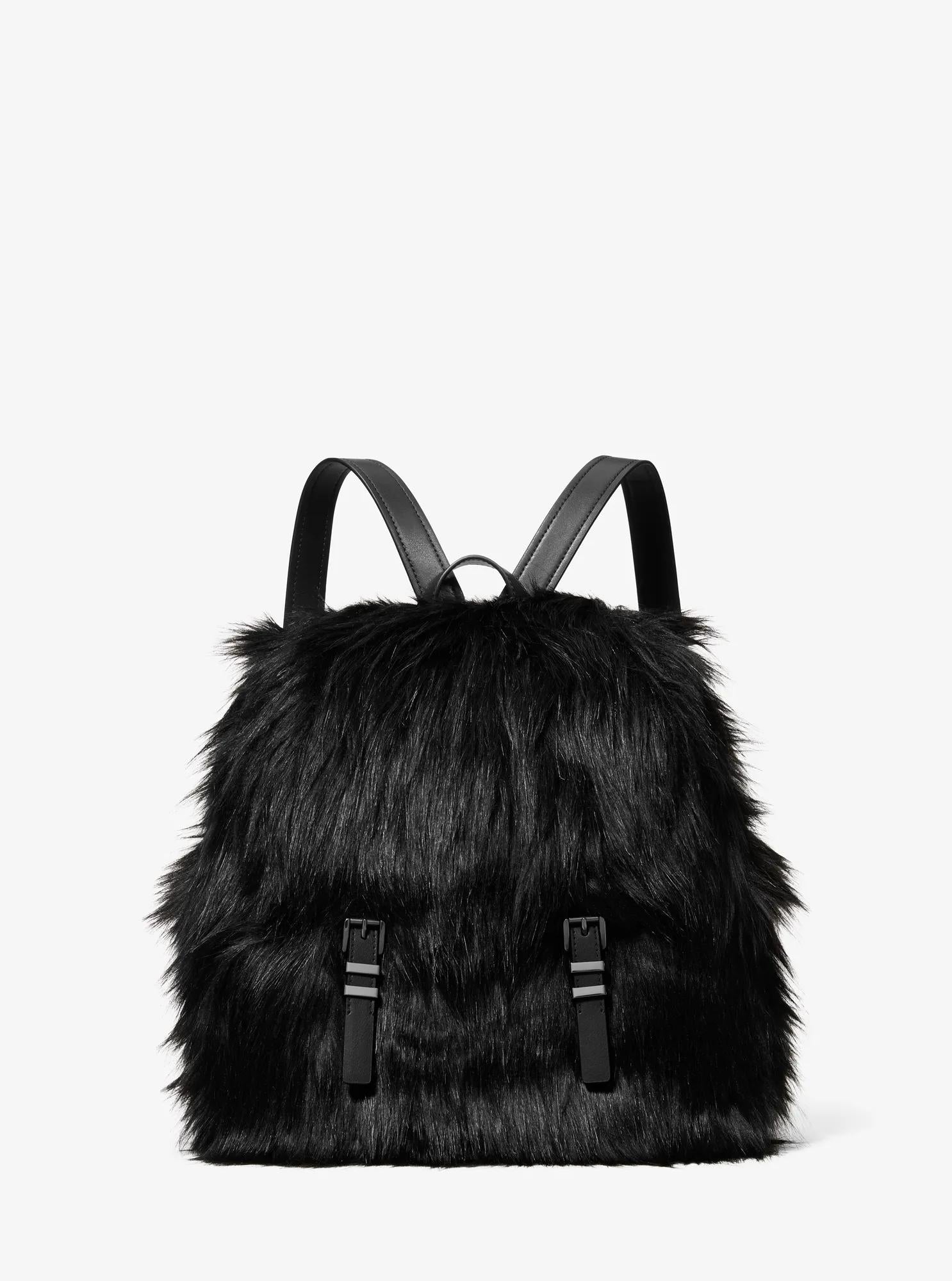 Quinn Medium Faux Fur Backpack Designer Handbag Fashion Shoulder Bag