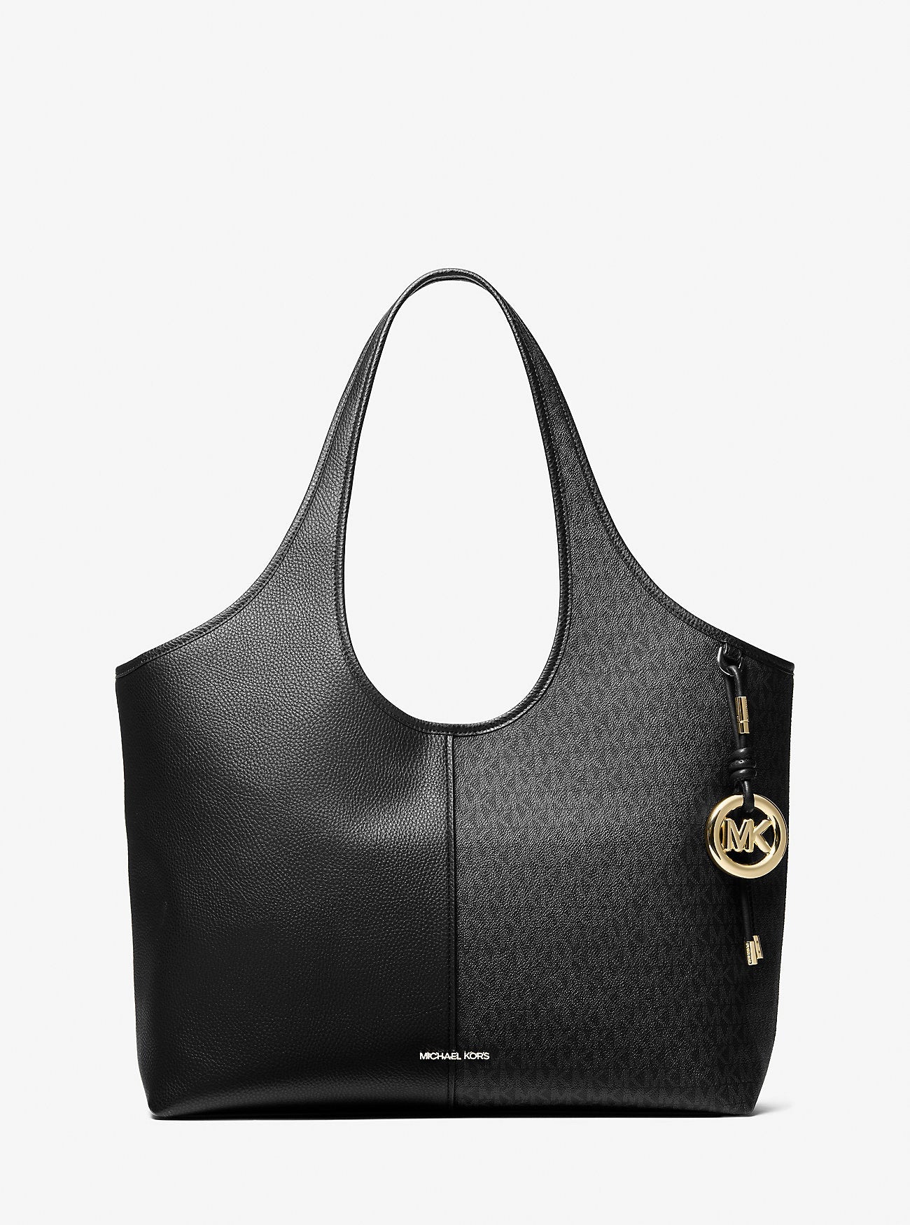 Henly Large Signature Logo and Textured Tote Bag Designer Handbag Fashion Shoulder Bag