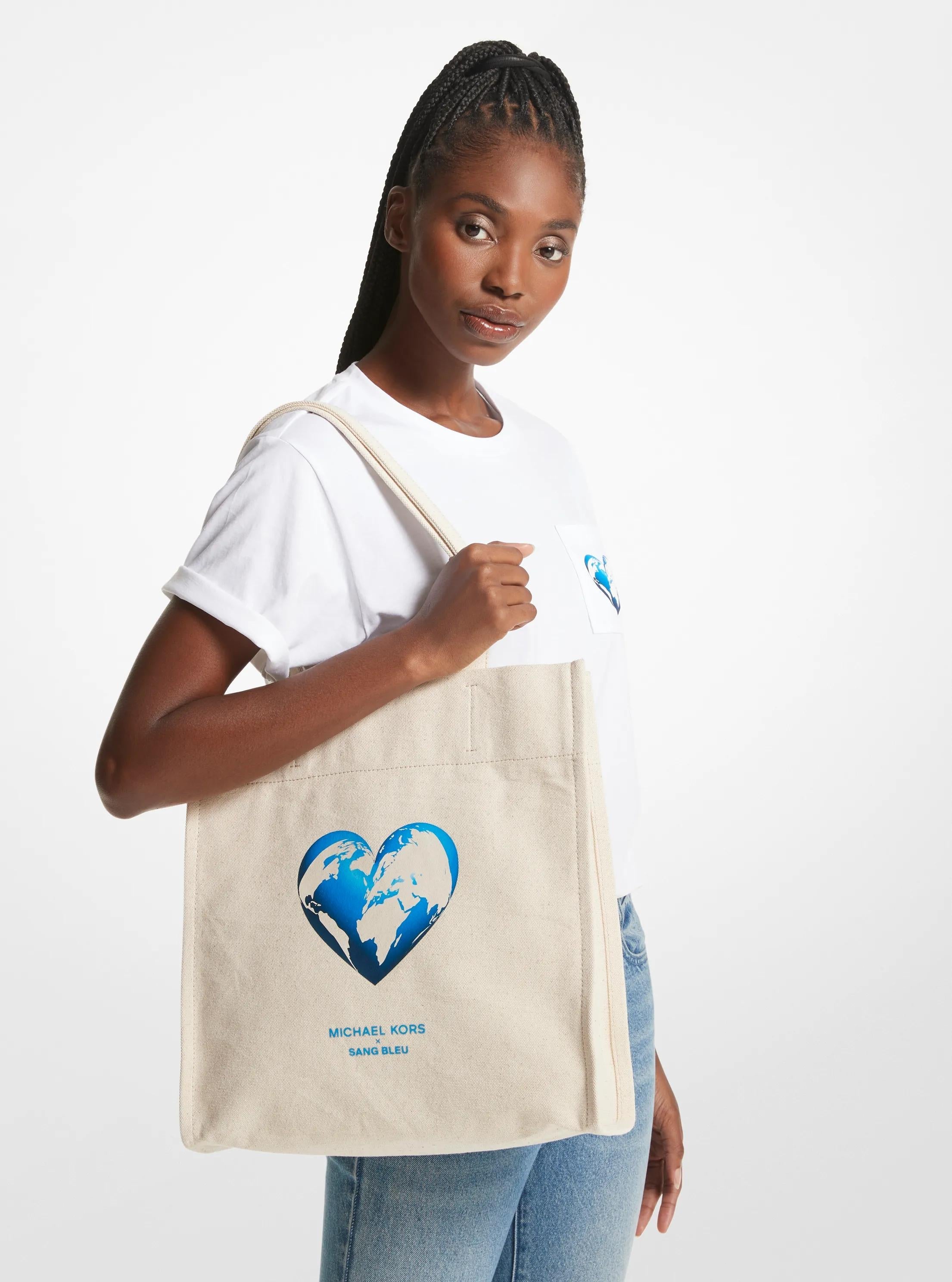 Watch Hunger Stop Recycled Cotton Canvas Tote Bag Designer Handbag Fashion Shoulder Bag