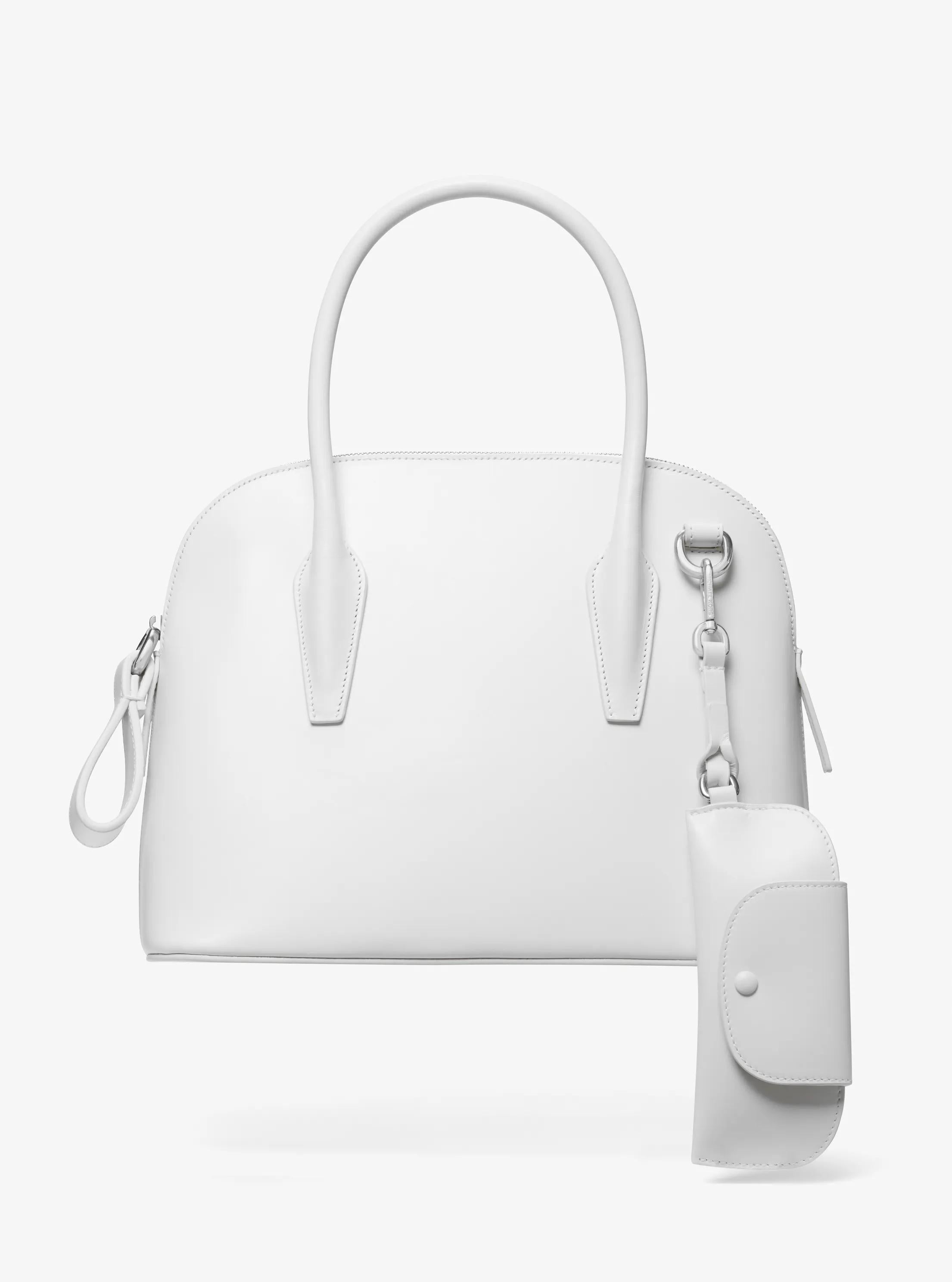 Kaitlin Medium Leather Dome Satchel Designer Handbag Fashion Shoulder Bag