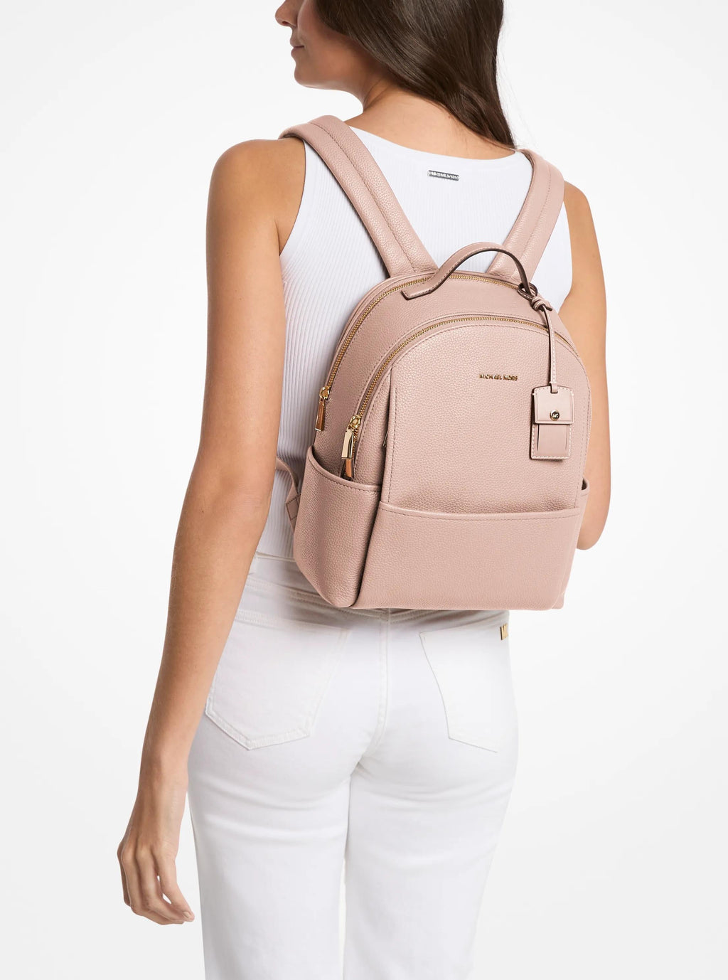 Sable Medium Pebbled Leather Backpack Designer Handbag Fashion Shoulder Bag
