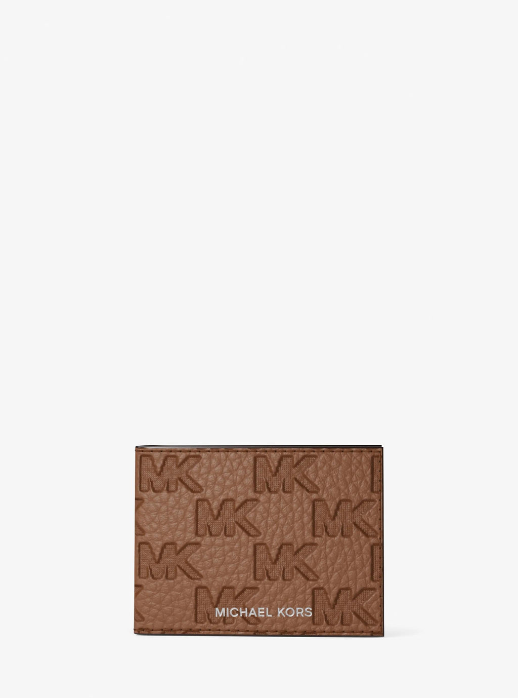 Hudson Logo Embossed Leather Billfold Wallet and Passcase Designer Wallet Card Holder