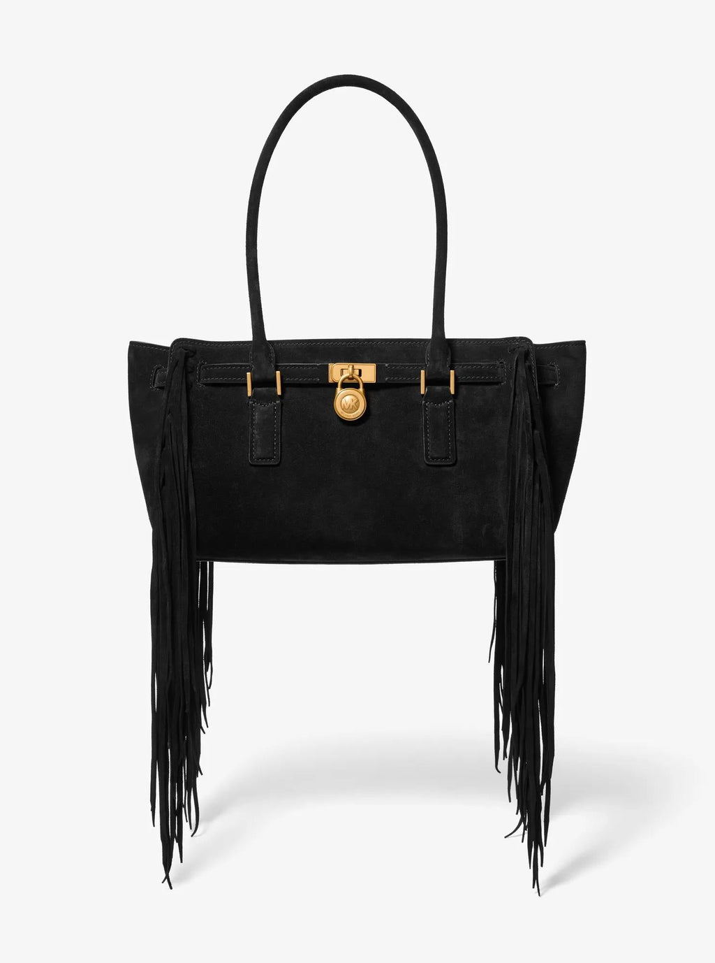 Hamilton Moderne Small Fringed Suede Satchel Designer Handbag Fashion Shoulder Bag