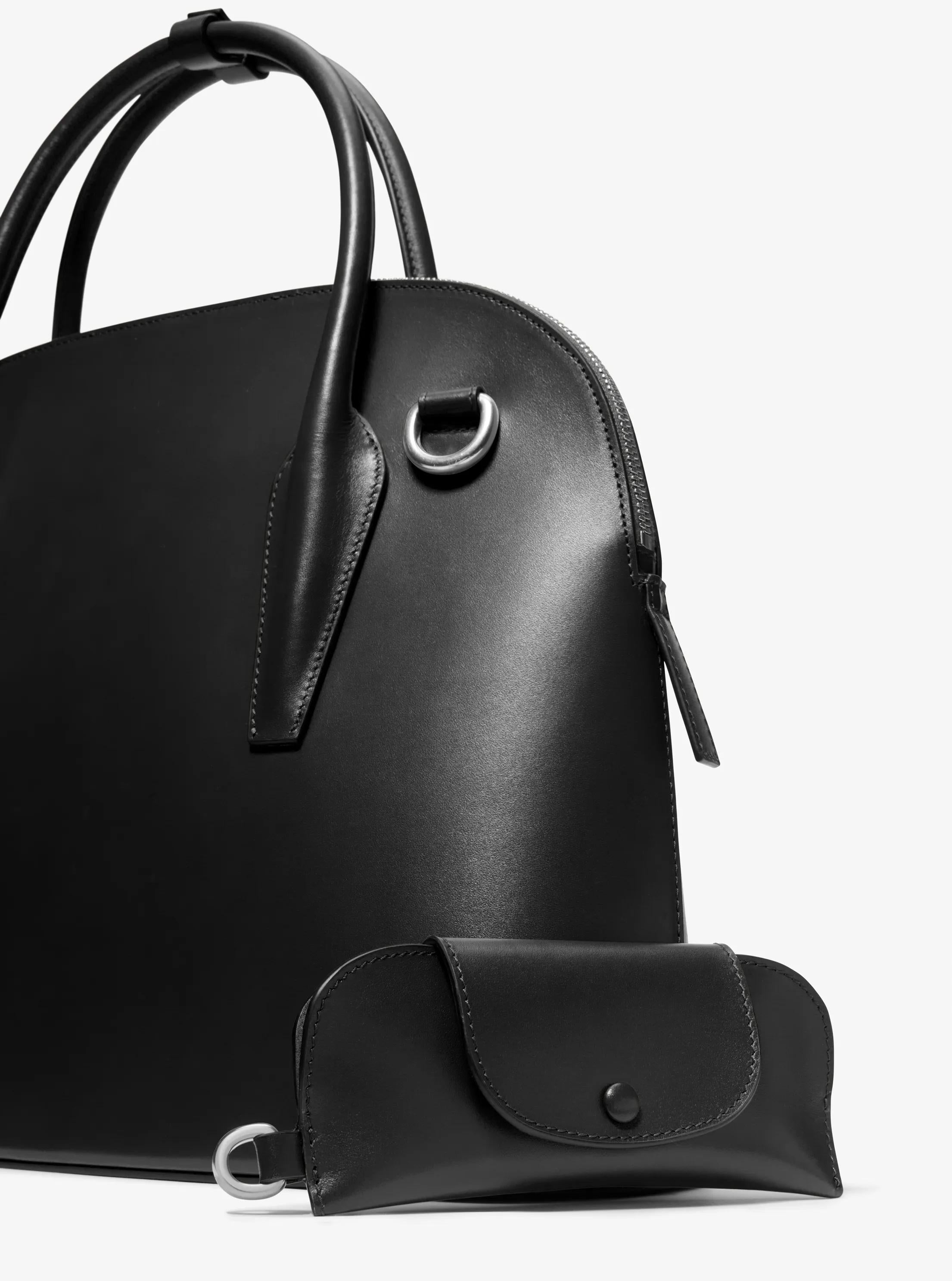 Kaitlin Large Leather Dome Satchel Designer Handbag Fashion Shoulder Bag
