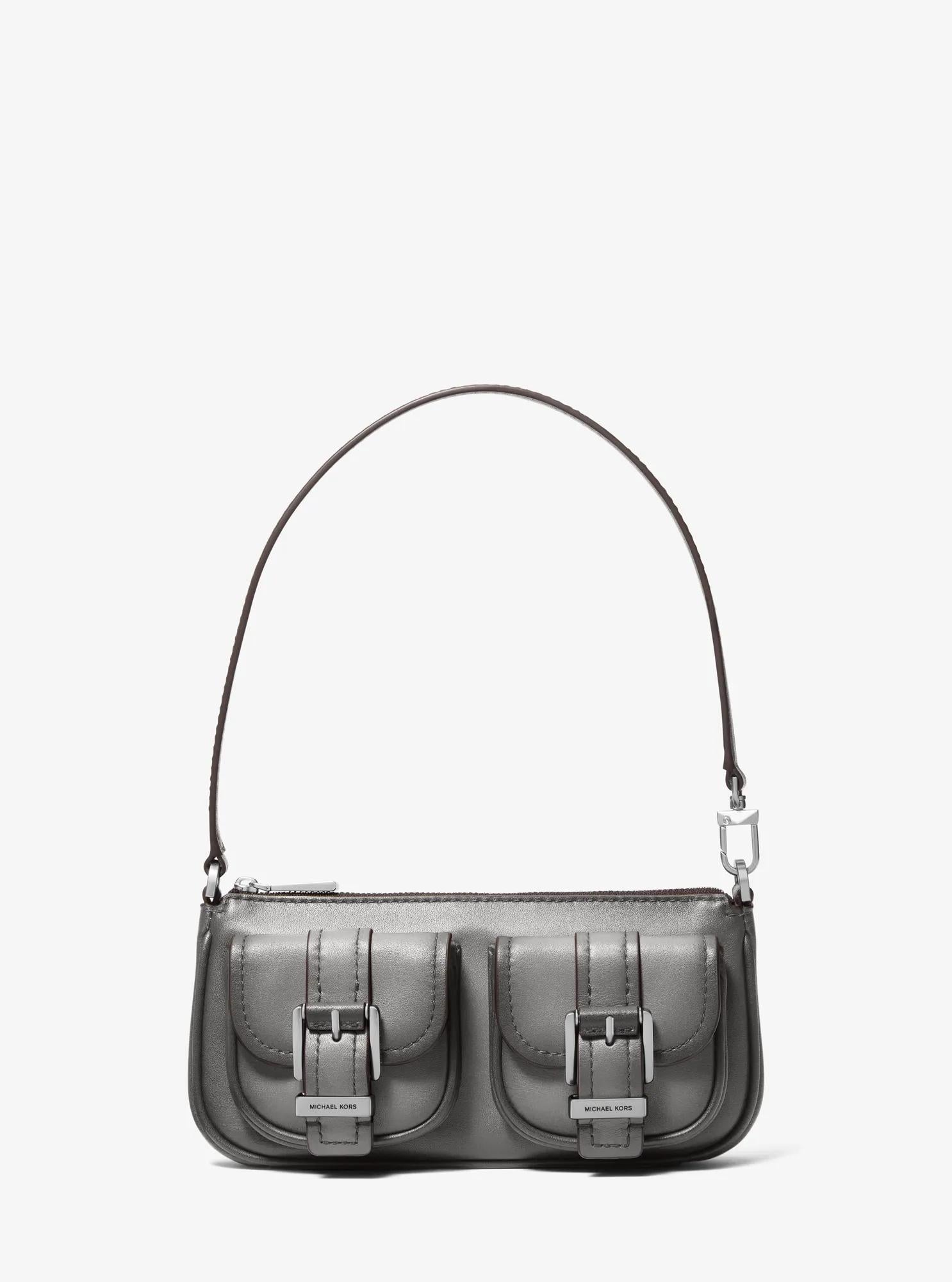 Zoe Small Burnished Leather Pochette Designer Handbag Fashion Shoulder Bag