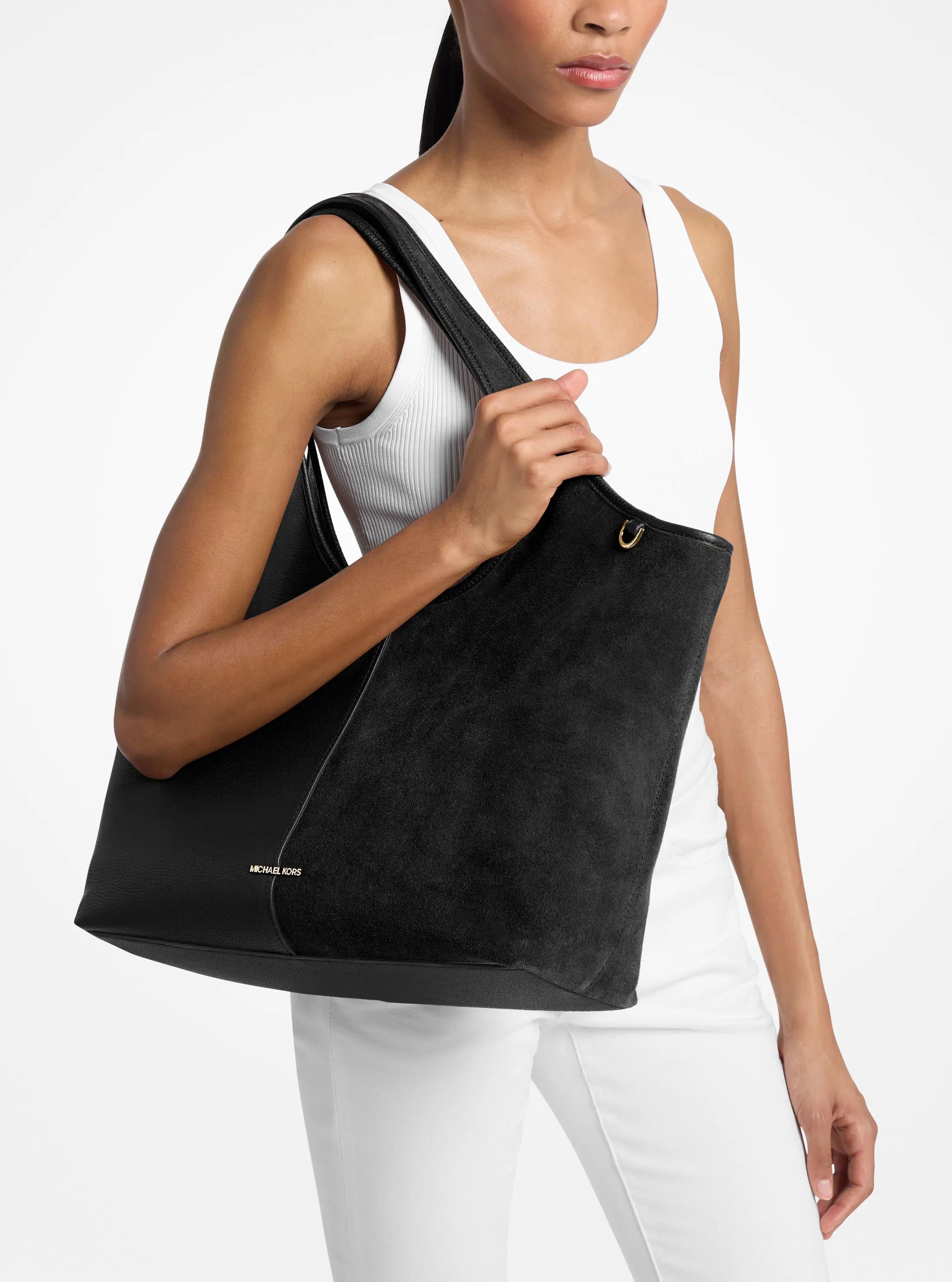 Henly Large Leather and Suede Tote Bag Designer Handbag Fashion Shoulder Bag
