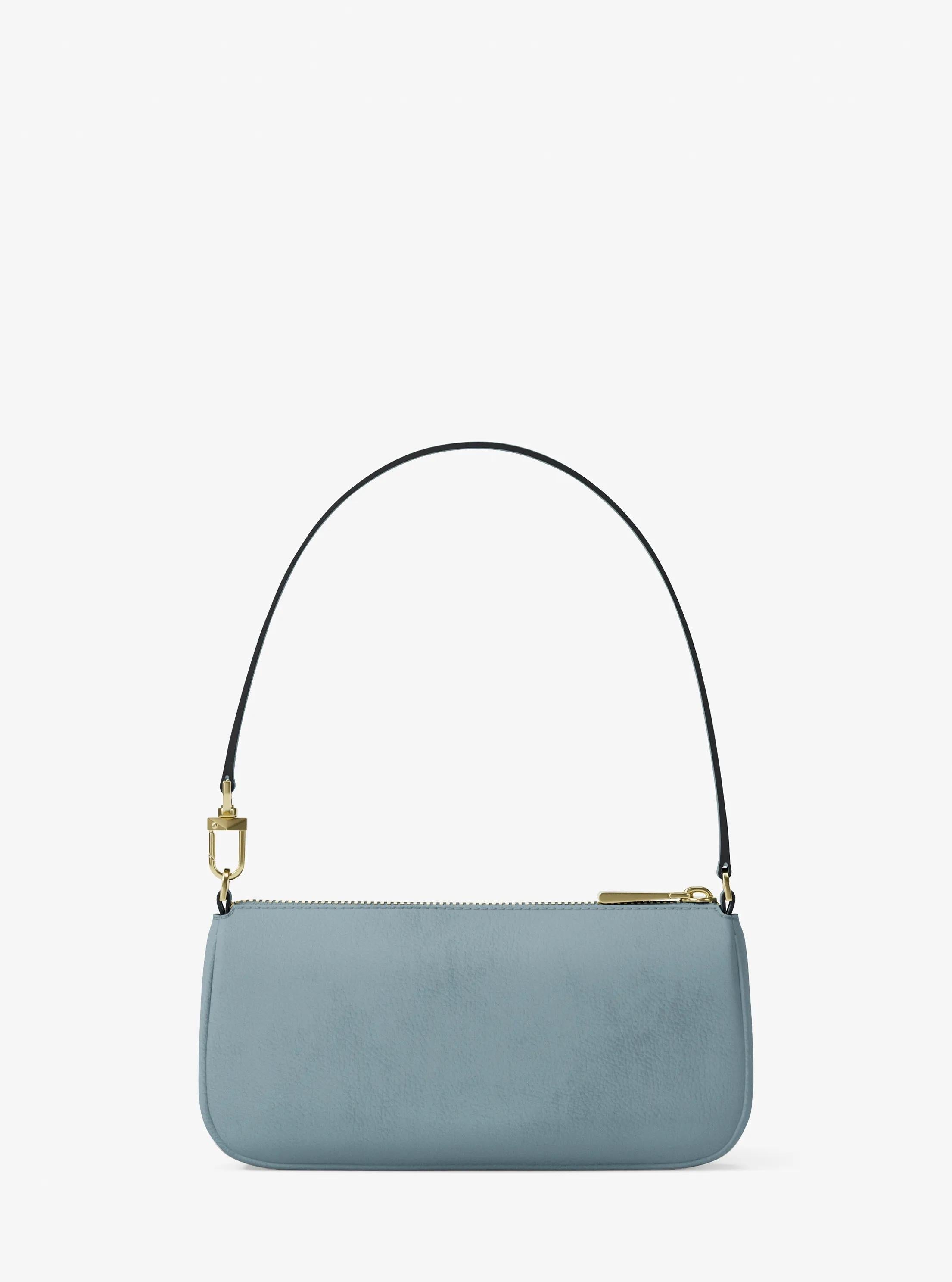 Zoe Small Suede Convertible Pochette Designer Handbag Fashion Shoulder Bag
