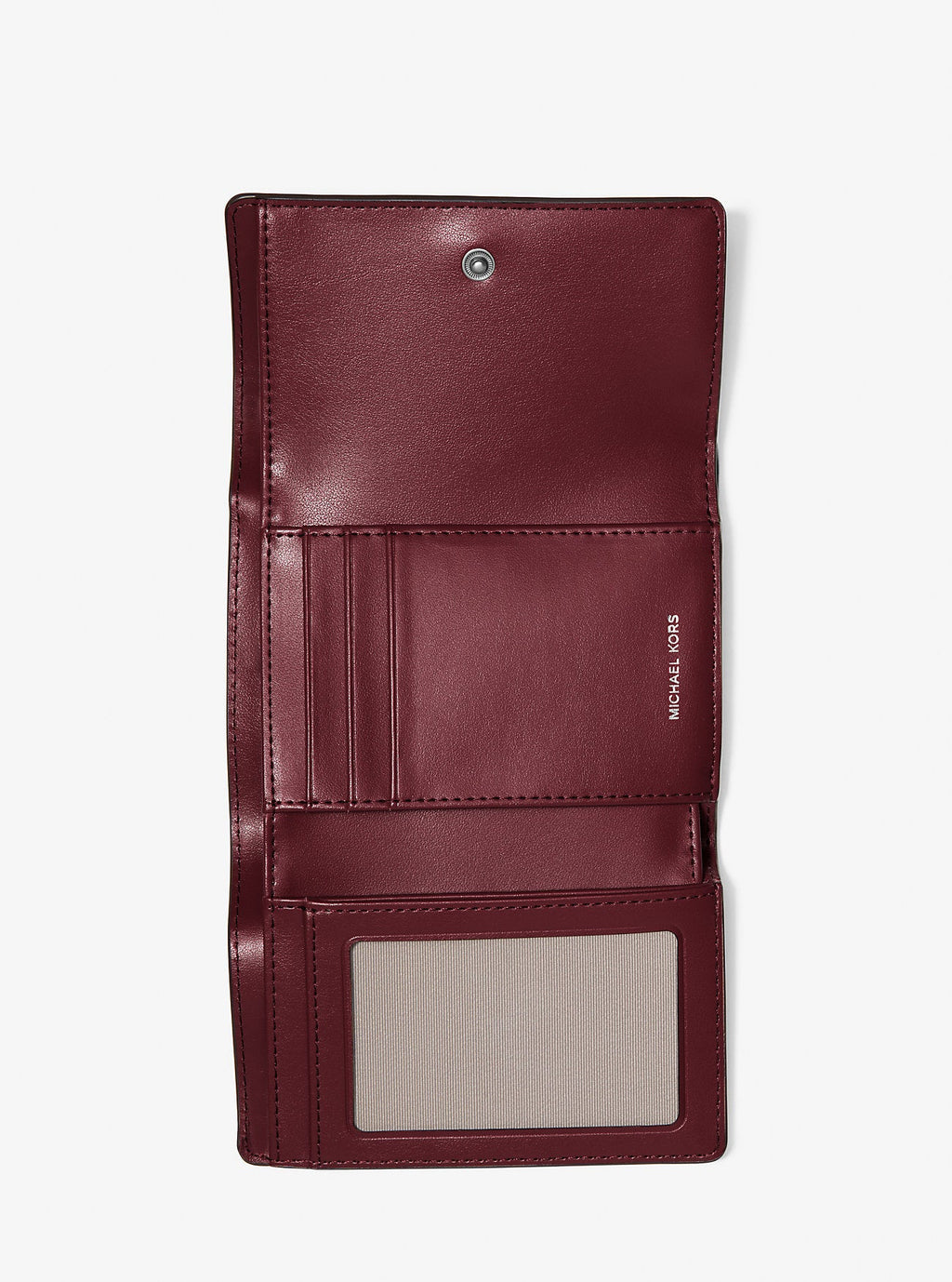 Bryant Medium Burnished Leather Tri-Fold Wallet Designer Wallet Card Holder