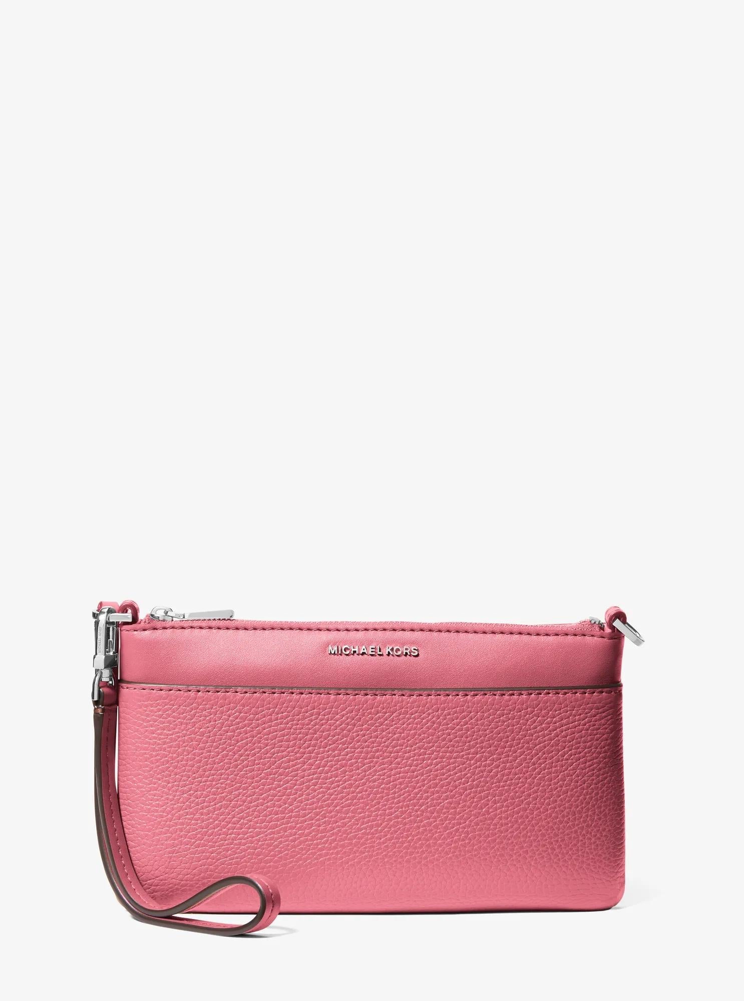 Jet Set Medium Pebbled Leather Convertible Wristlet Designer Handbag Fashion Shoulder Bag
