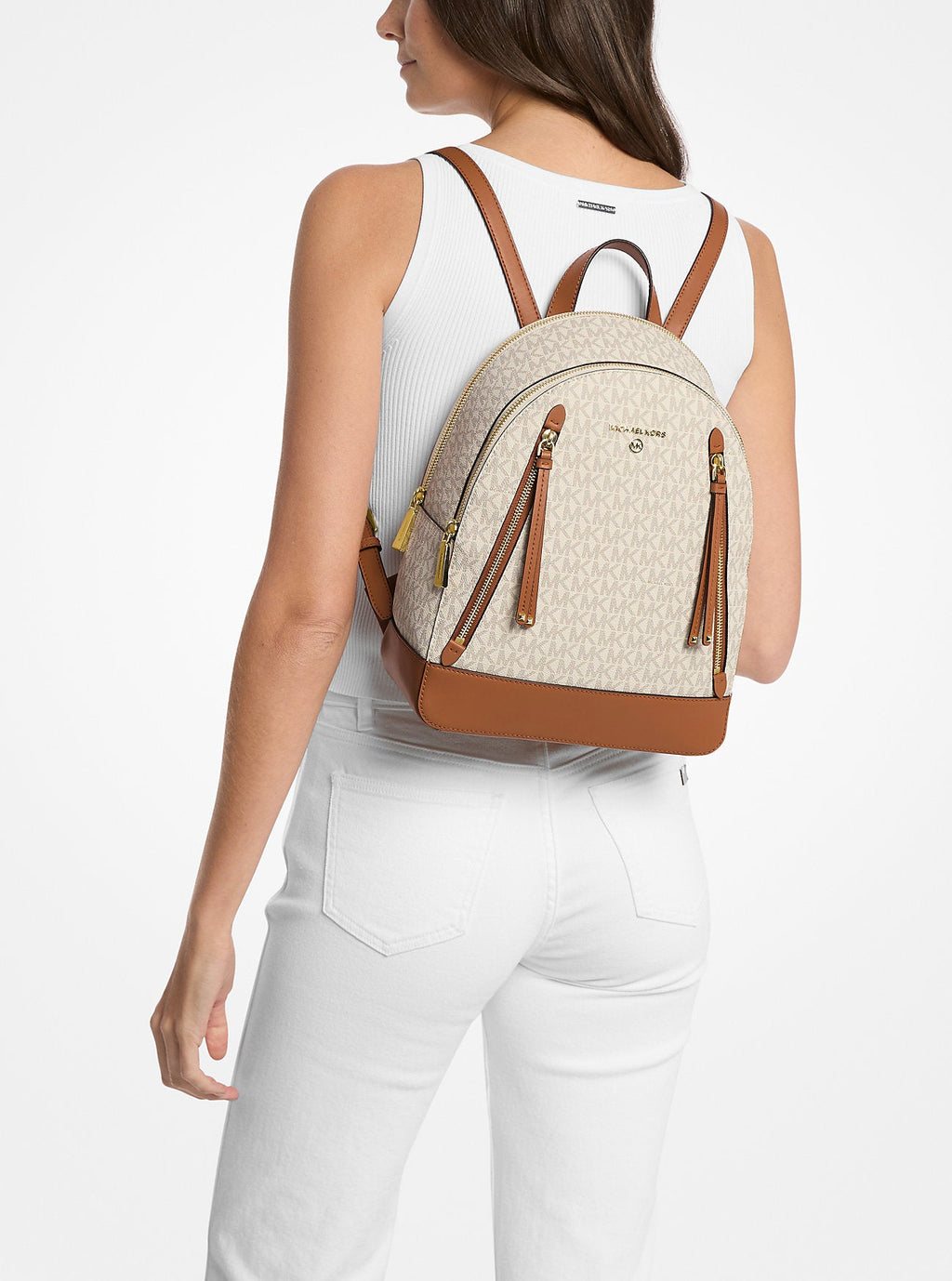 Brooklyn Medium Logo Backpack Designer Handbag Fashion Shoulder Bag