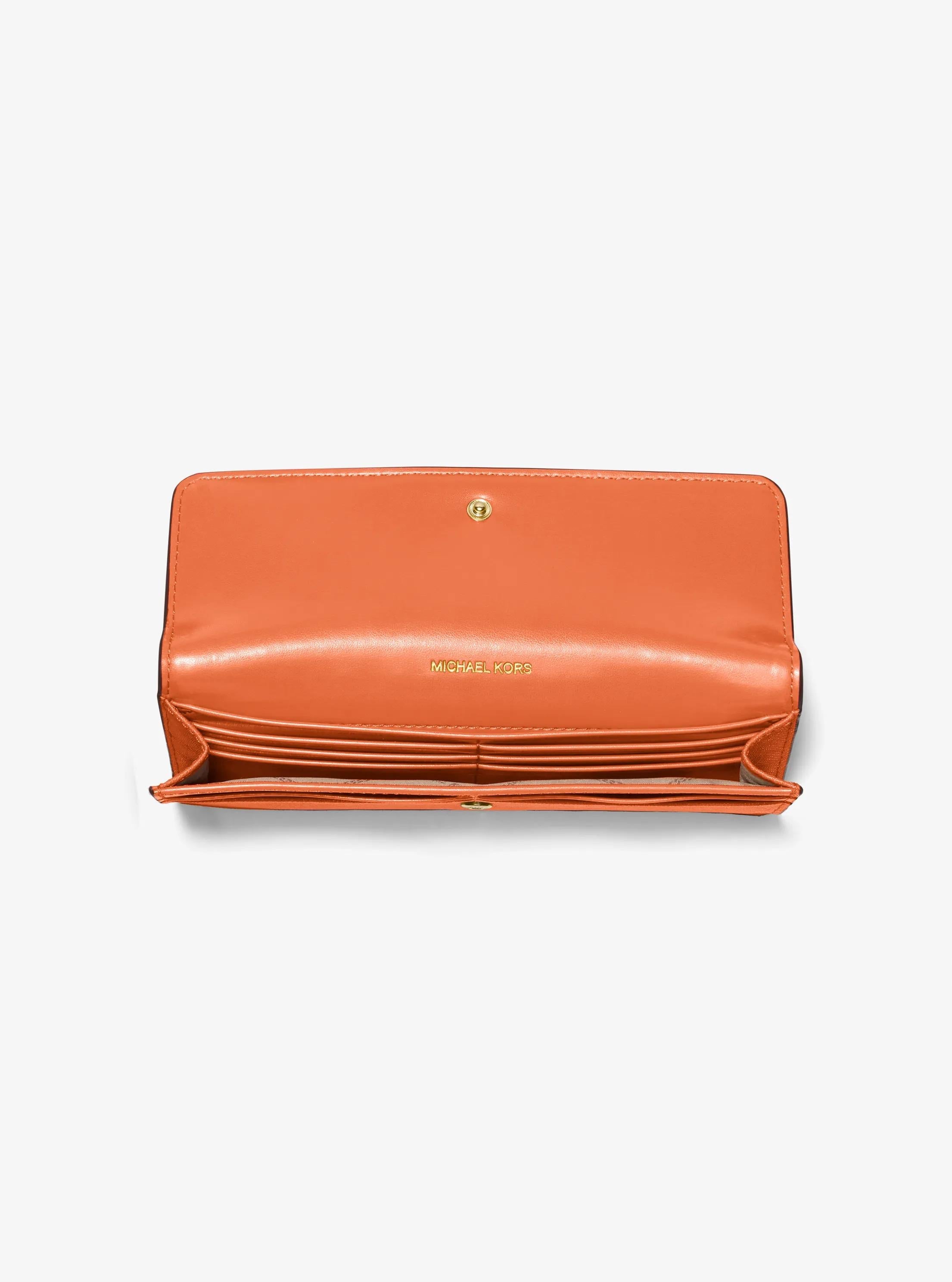 Jet Set Large Saffiano Leather Snap-Front Wallet Designer Wallet Card Holder