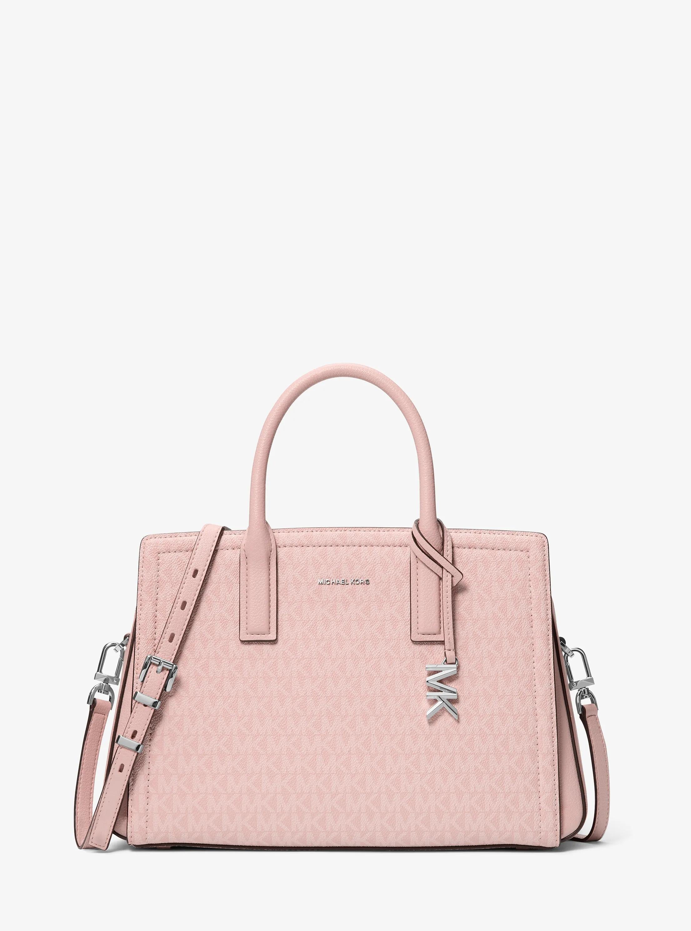 Laila Medium Signature Logo Satchel Designer Handbag Fashion Shoulder Bag