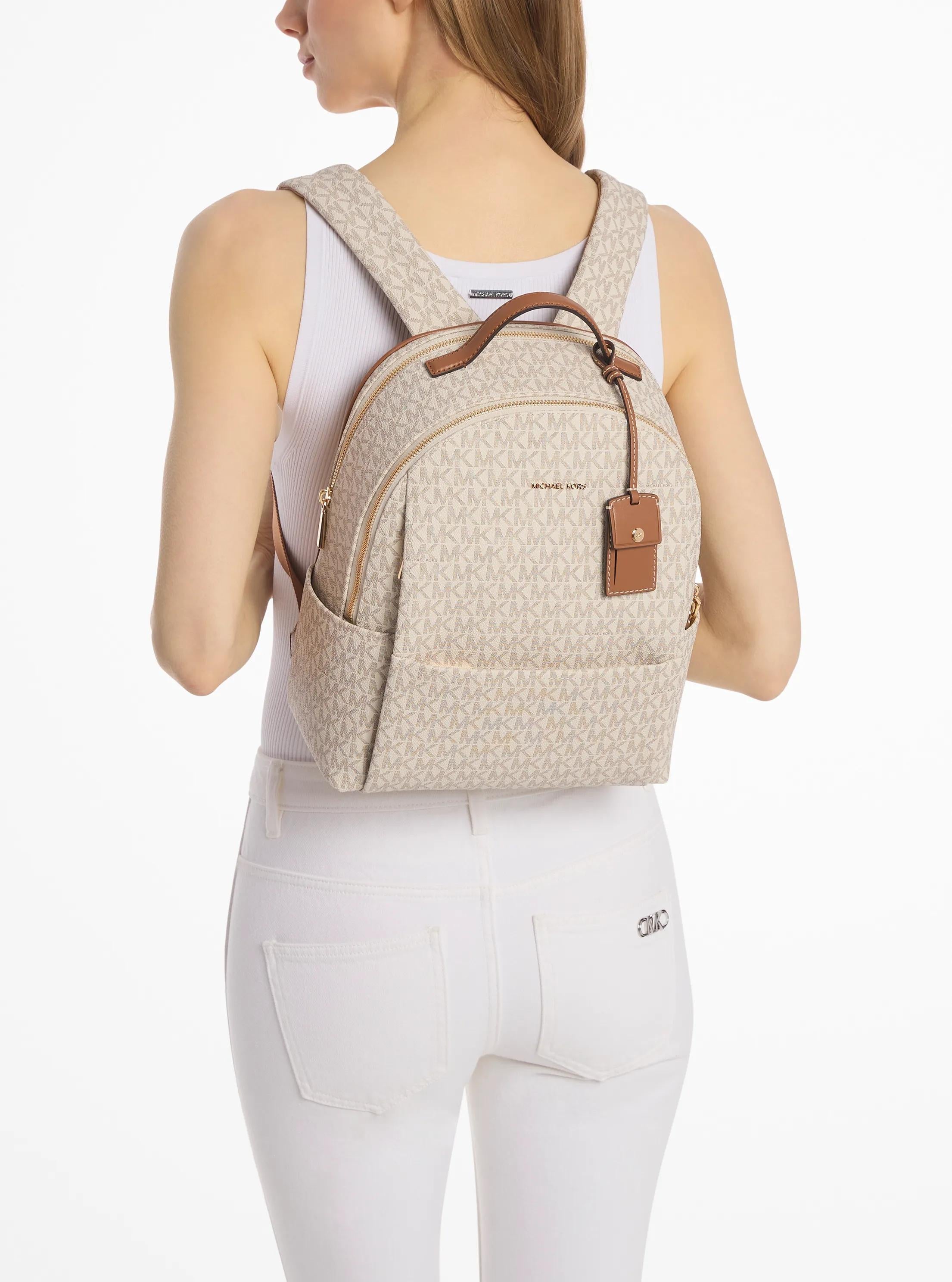 Sable Medium Signature Logo Backpack Designer Handbag Fashion Shoulder Bag