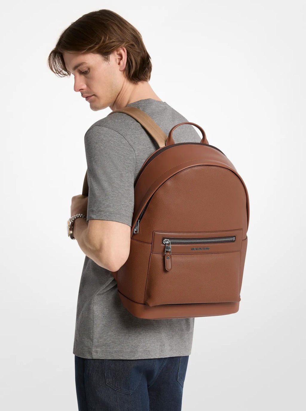 Jet Set Pebbled Leather Backpack Popular Style Fashion Accessory