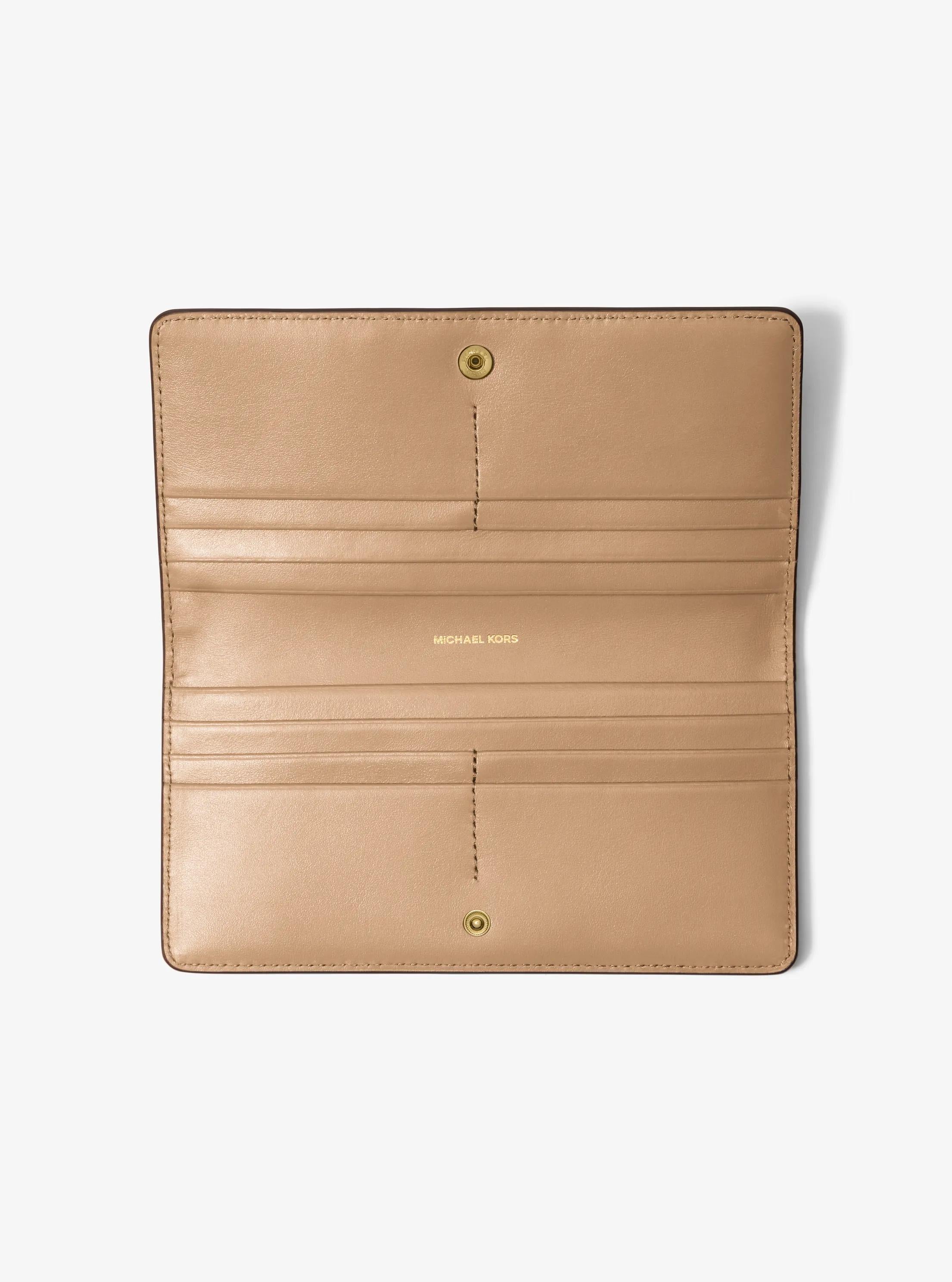 Bryant Large Pebbled Leather Snap-Front Wallet Designer Wallet Card Holder