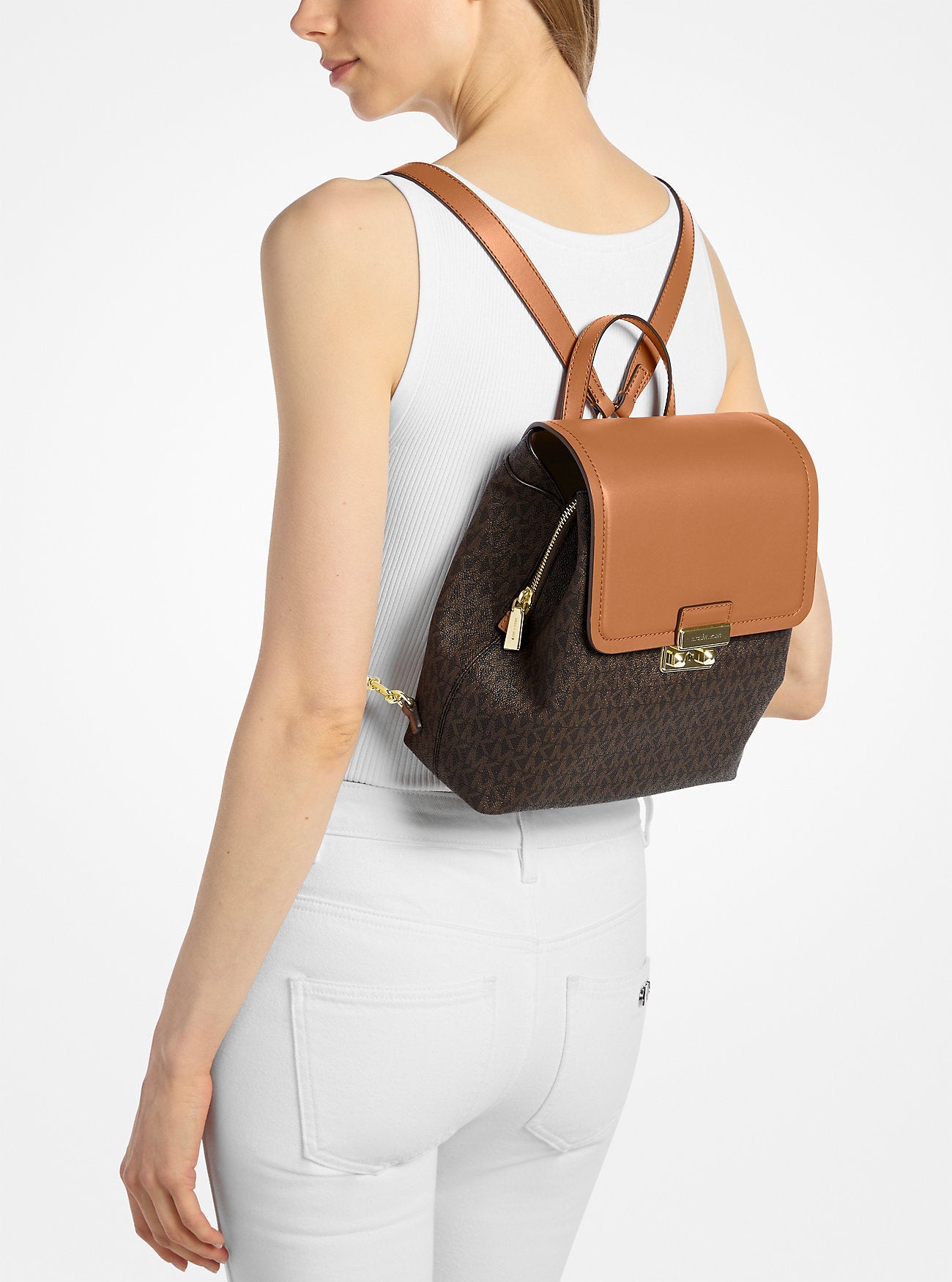 Tribeca Small Signature Logo Backpack Designer Handbag Fashion Shoulder Bag