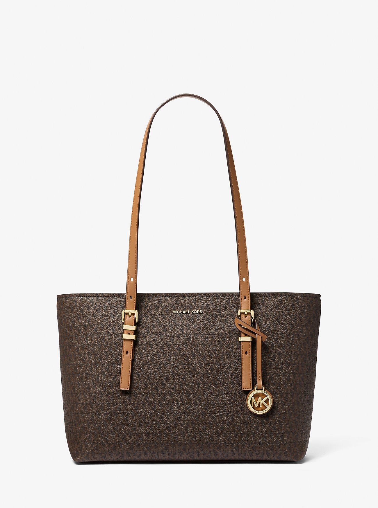 Quinn Medium Signature Logo and Leather Tote Bag Designer Handbag Fashion Shoulder Bag