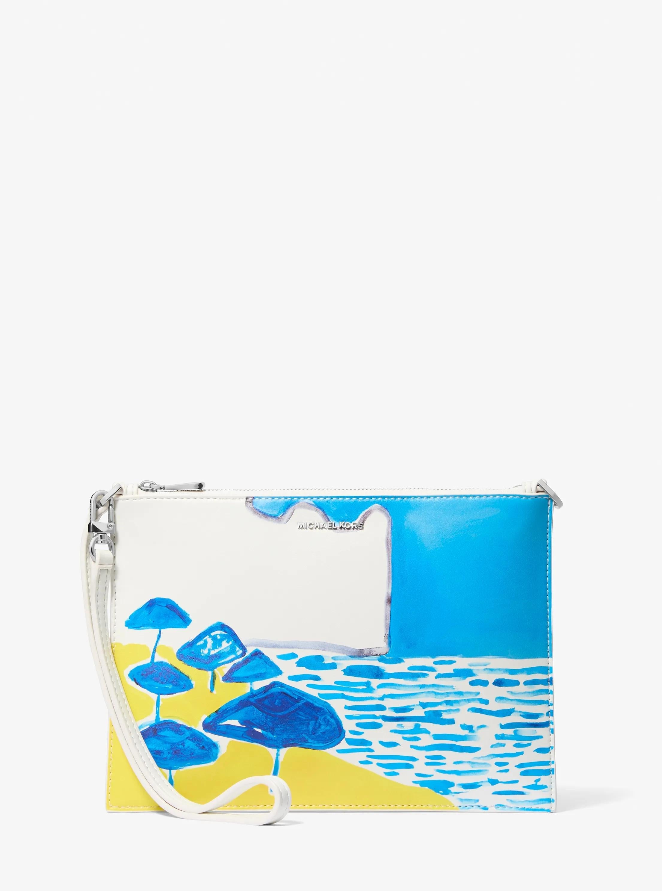Michael Kors X Christina Zimpel Jet Set Extra-Large Convertible Wristlet Designer Handbag Fashion Shoulder Bag