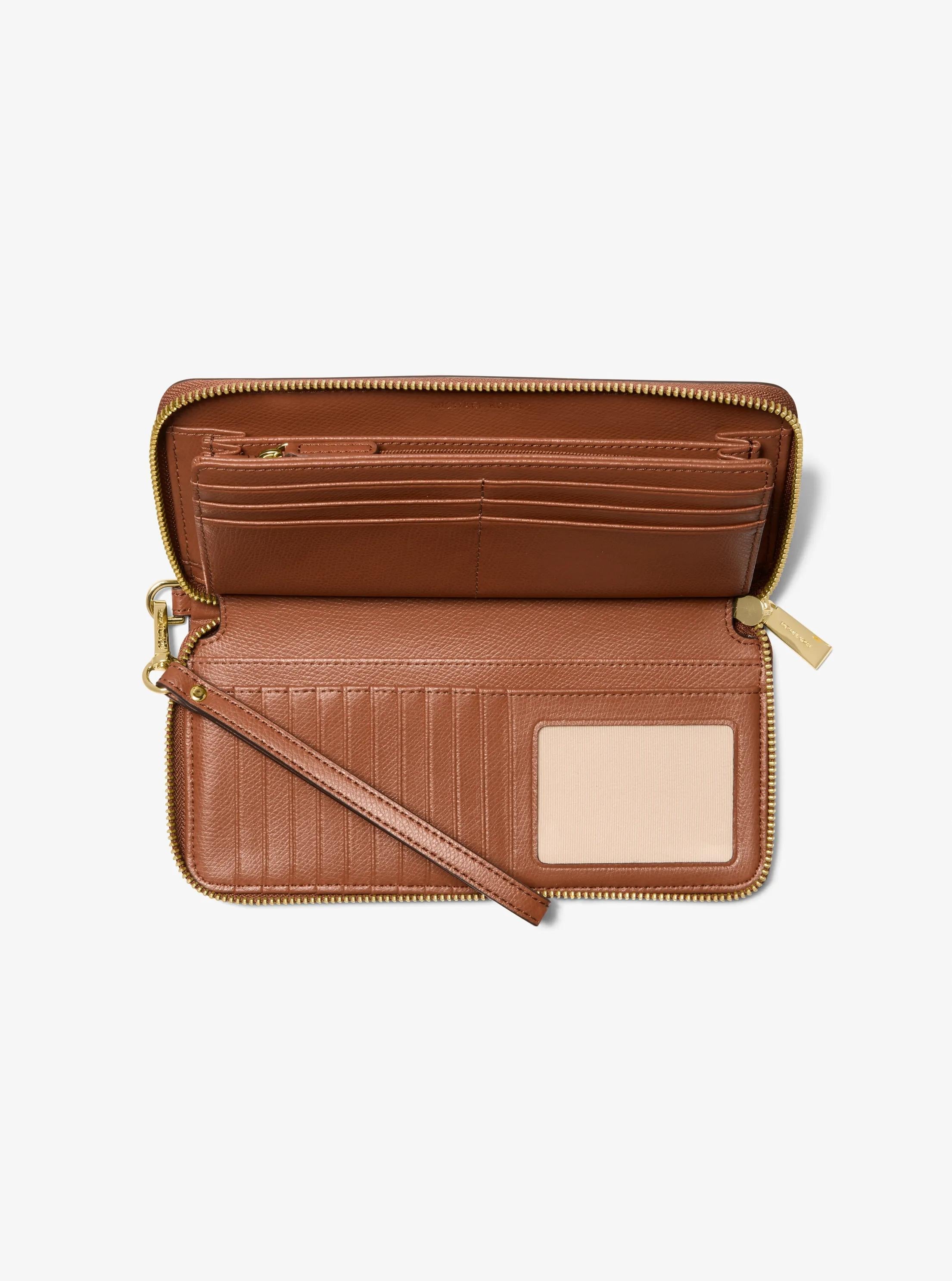 Jet Set Travel Large Leather Continental Wallet Designer Wallet Card Holder