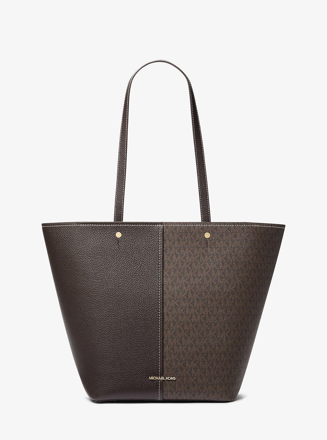 Flora Large Signature Logo and Leather Tote Bag Designer Handbag Fashion Shoulder Bag