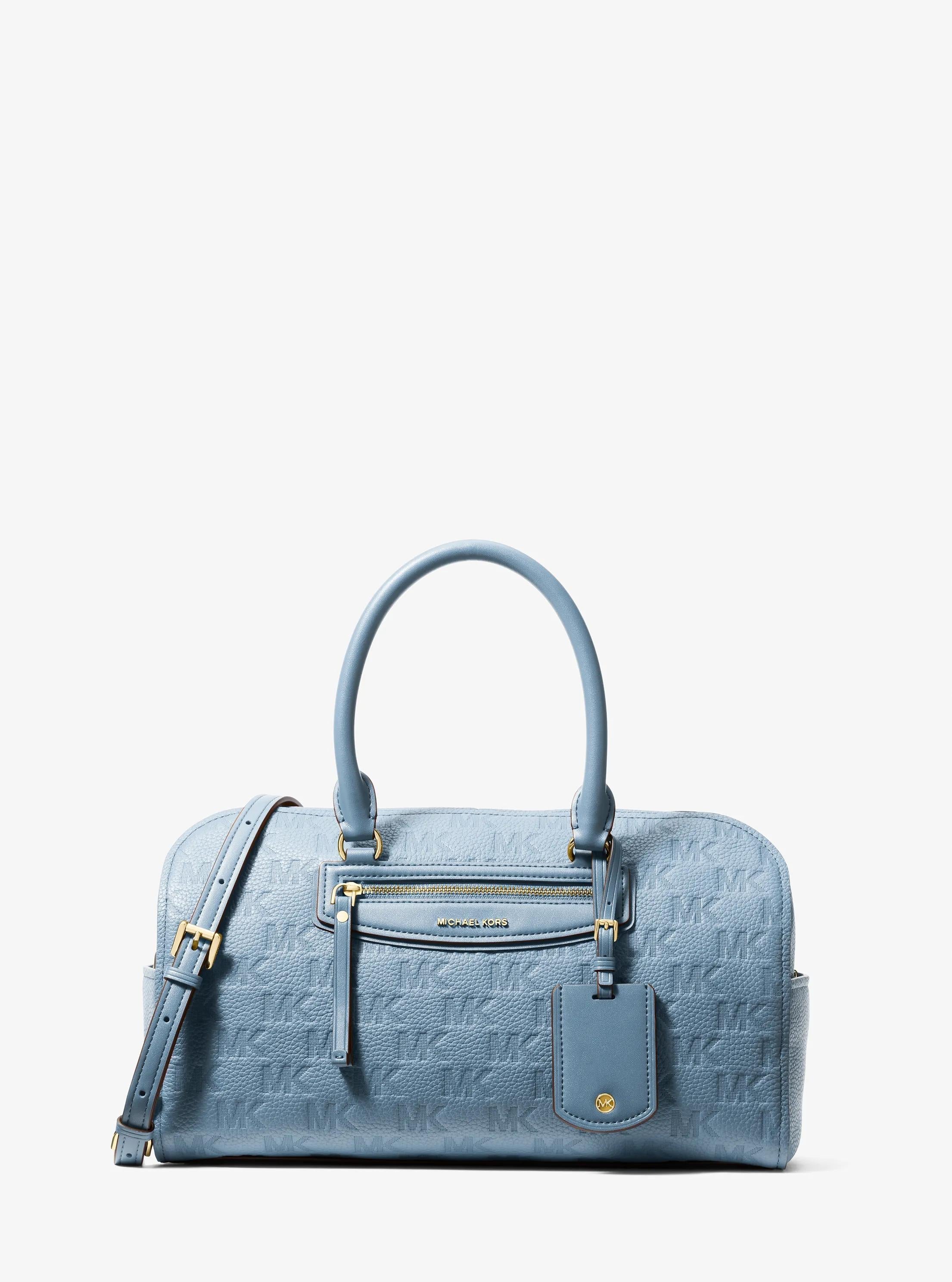 Jet Set Travel Medium Logo Embossed Leather Duffel Crossbody Bag Designer Handbag Fashion Shoulder Bag