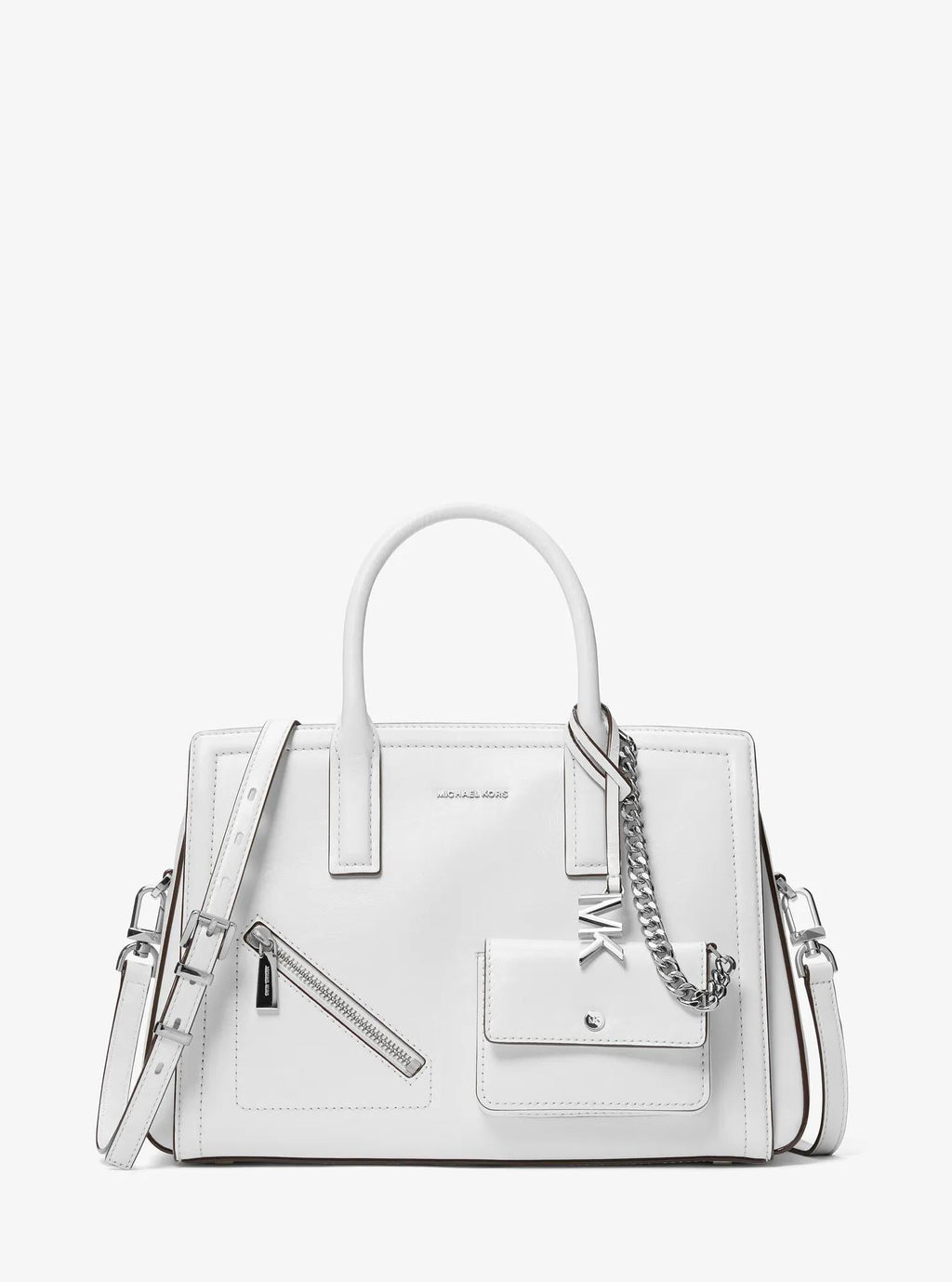Laila Medium Leather Satchel with Card Case Designer Handbag Fashion Shoulder Bag