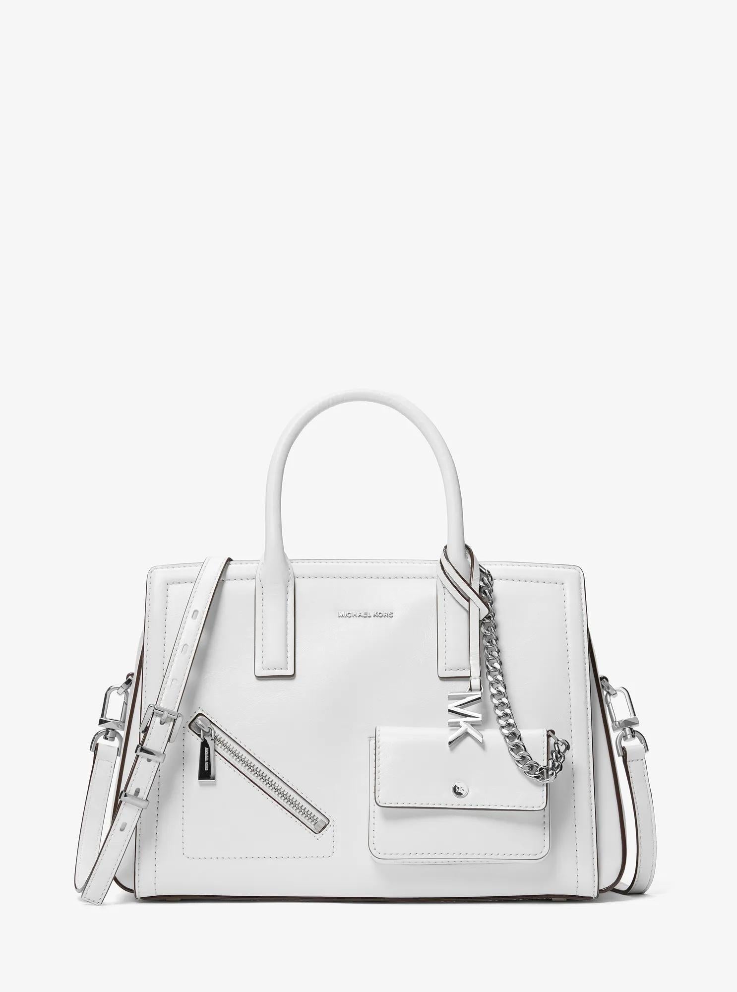 Laila Medium Leather Satchel with Card Case Designer Handbag Fashion Shoulder Bag