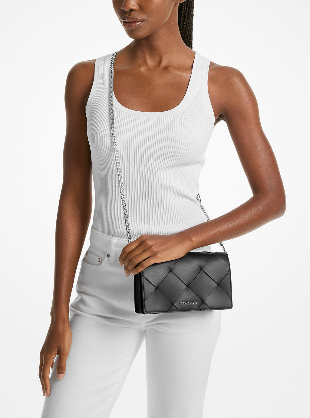 Jet Set Medium Woven Leather Crossbody Bag Designer Handbag Fashion Shoulder Bag
