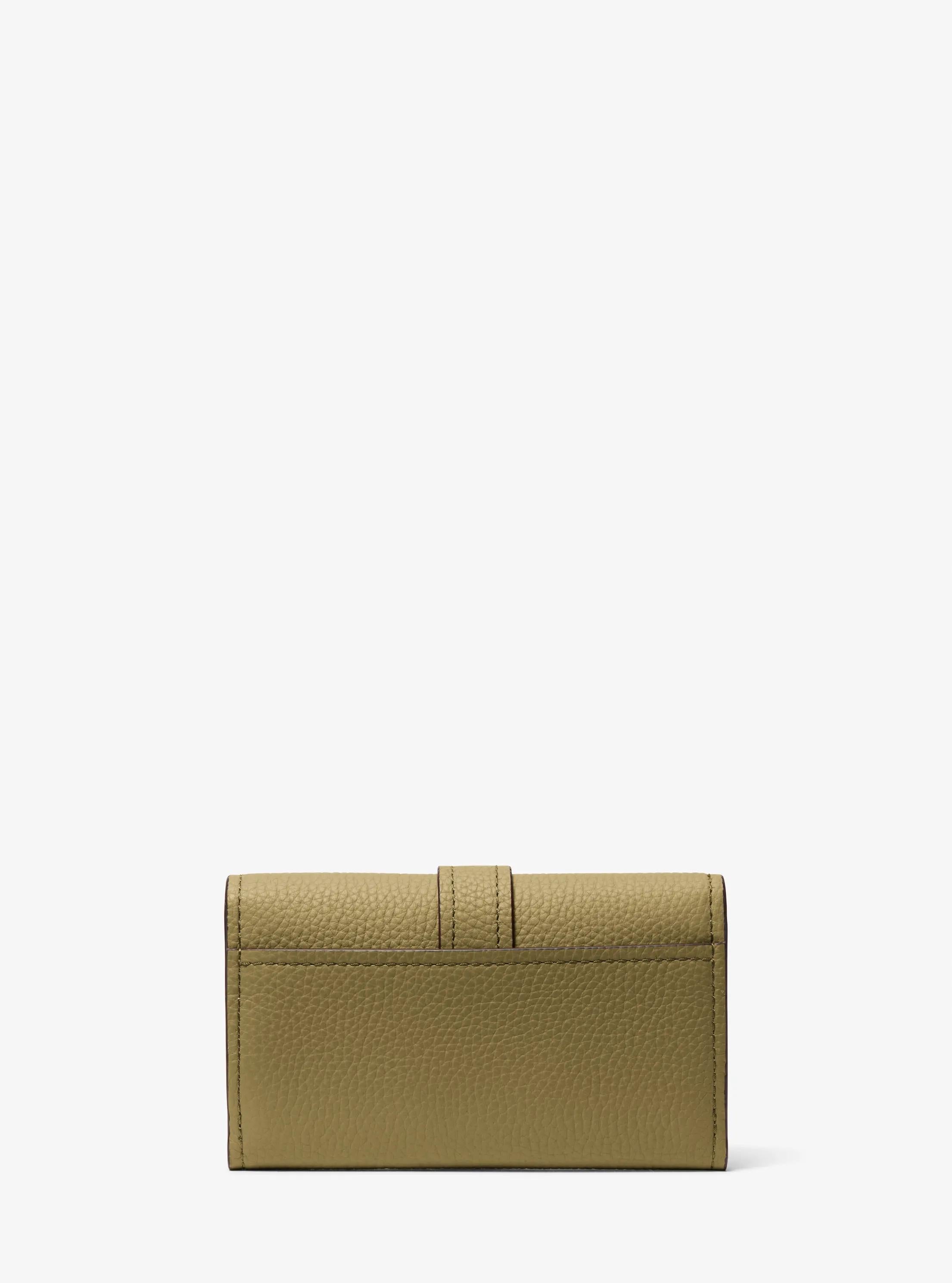 Nolita Medium Pebbled Leather Tri-Fold Wallet Designer Wallet Card Holder