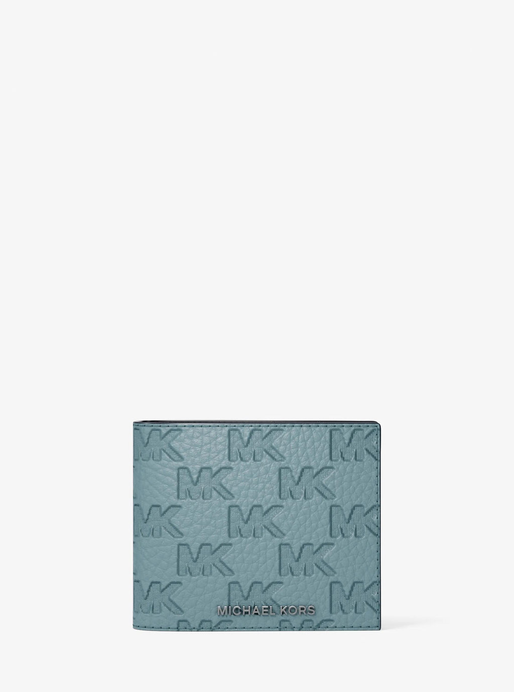 Hudson Logo Embossed Leather Billfold Wallet and Passcase Designer Wallet Card Holder