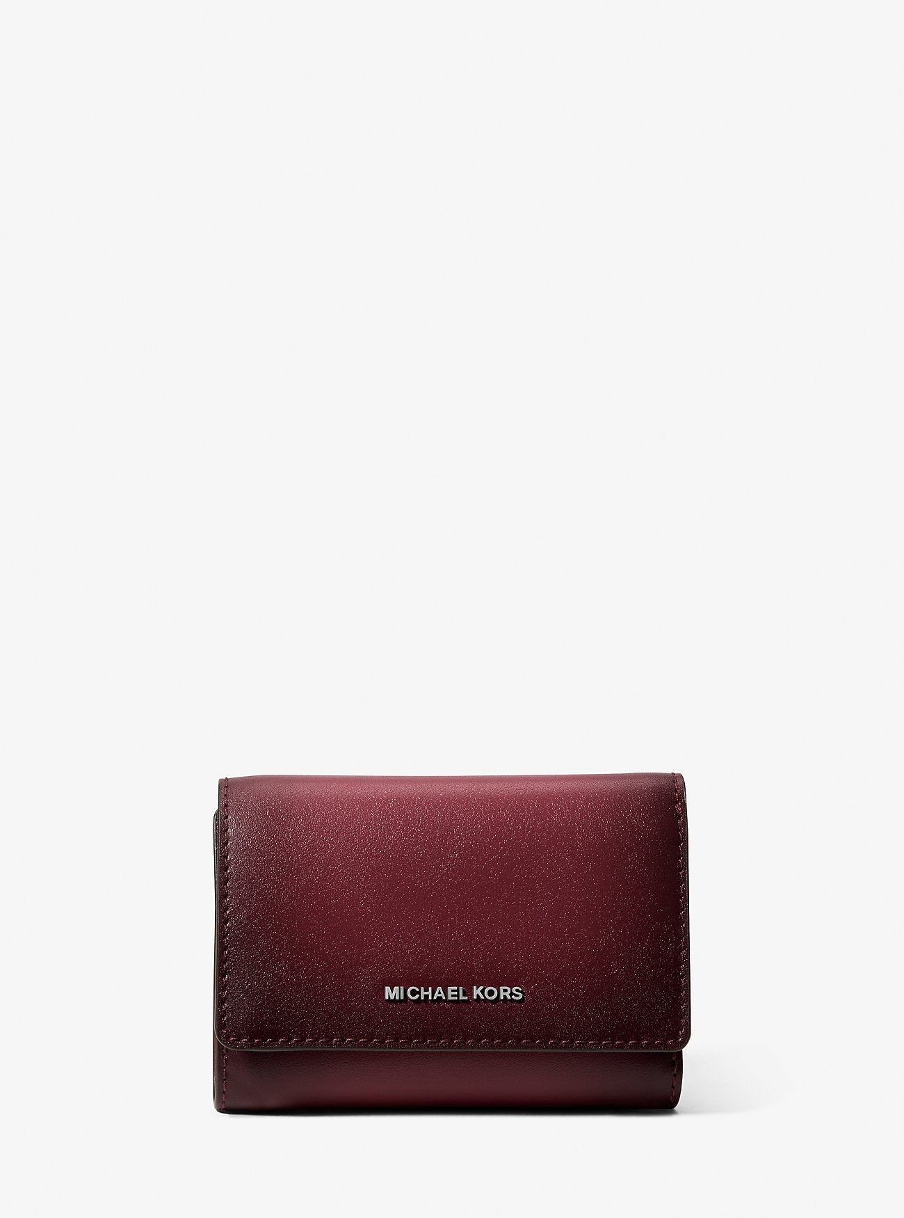Bryant Medium Burnished Leather Tri-Fold Wallet Designer Wallet Card Holder