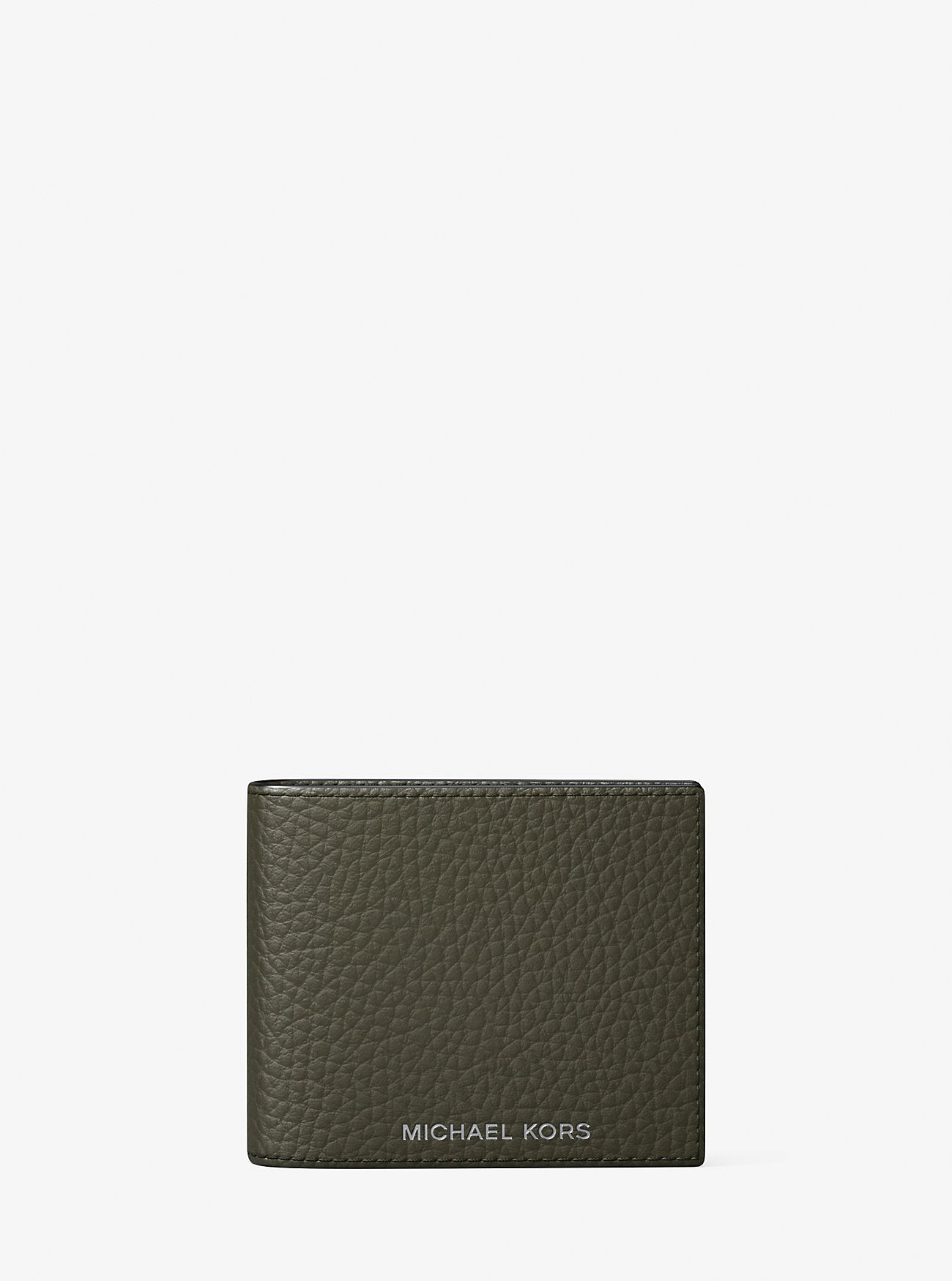 Hudson Pebbled Leather Billfold Wallet Designer Wallet Card Holder