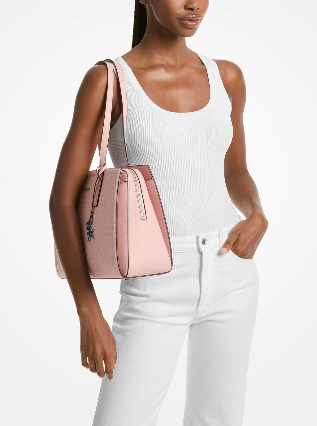 Laila Medium Signature Logo Tote Bag Designer Handbag Fashion Shoulder Bag