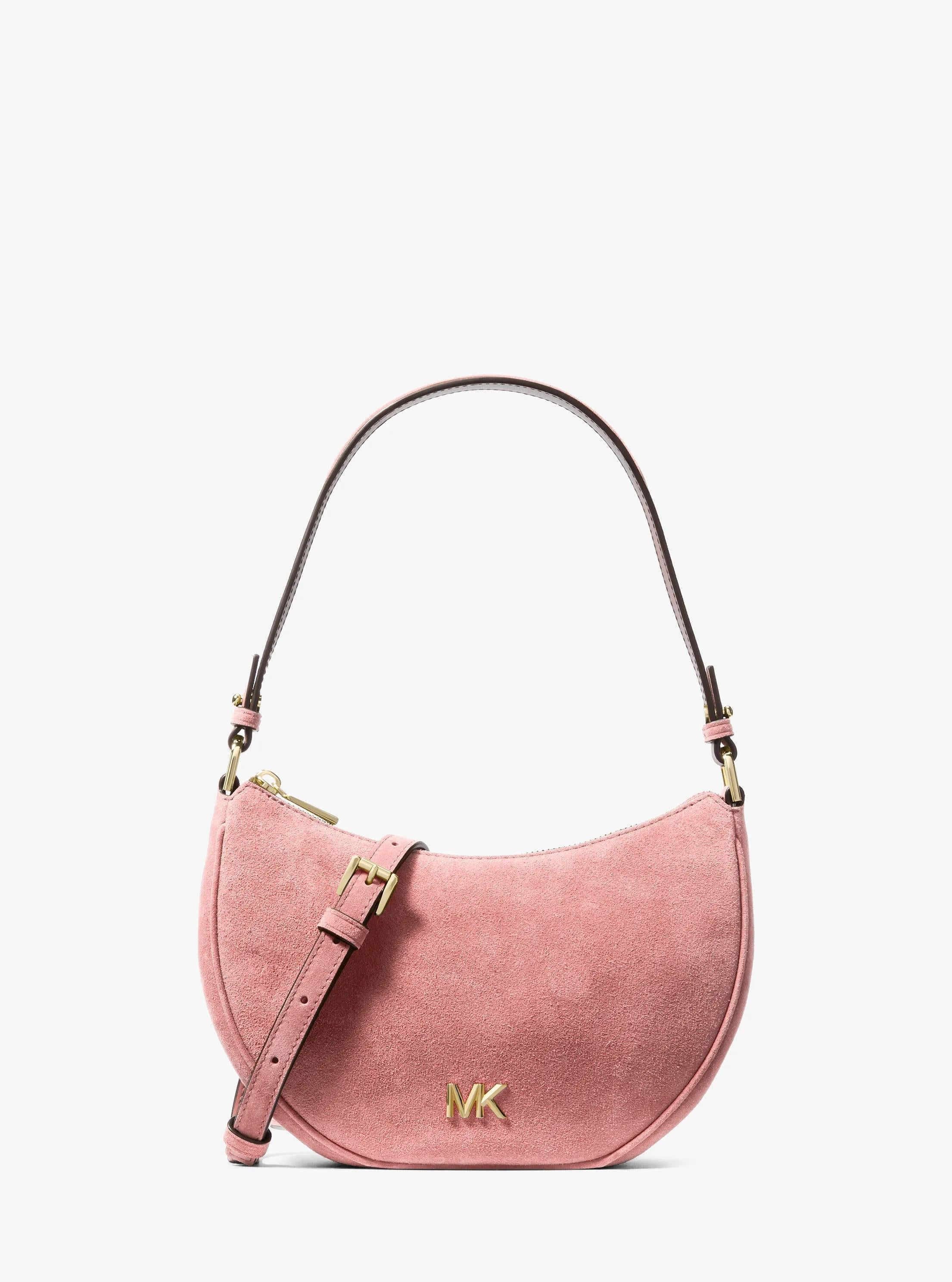 Kyla Small Suede Convertible Pochette Designer Handbag Fashion Shoulder Bag
